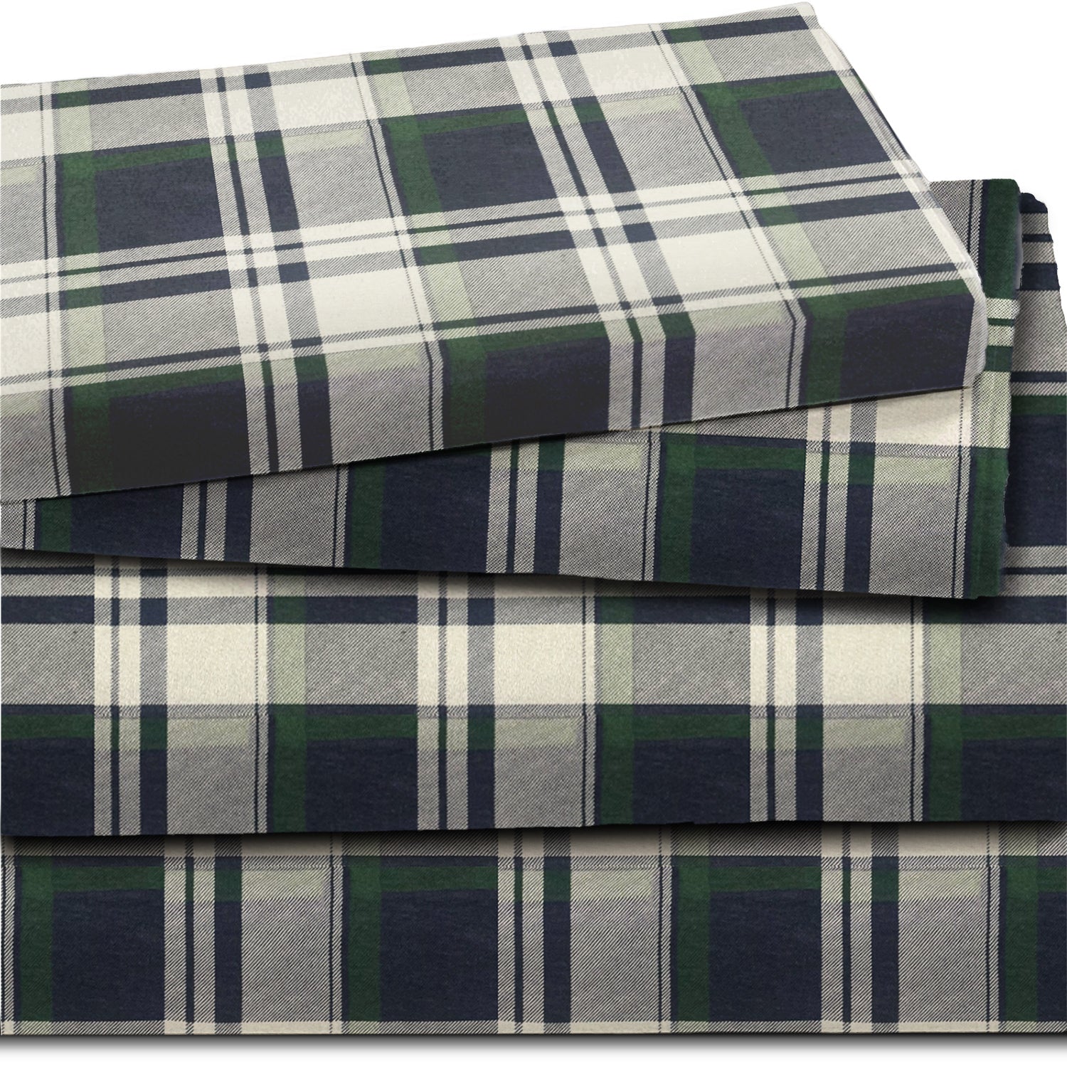 100% Cotton Double Brushed Flannel Sheet Set - 170 GSM Heavyweight, Deep Pockets, Pre-Shrunk & Anti-Pill, All Around Elastic
