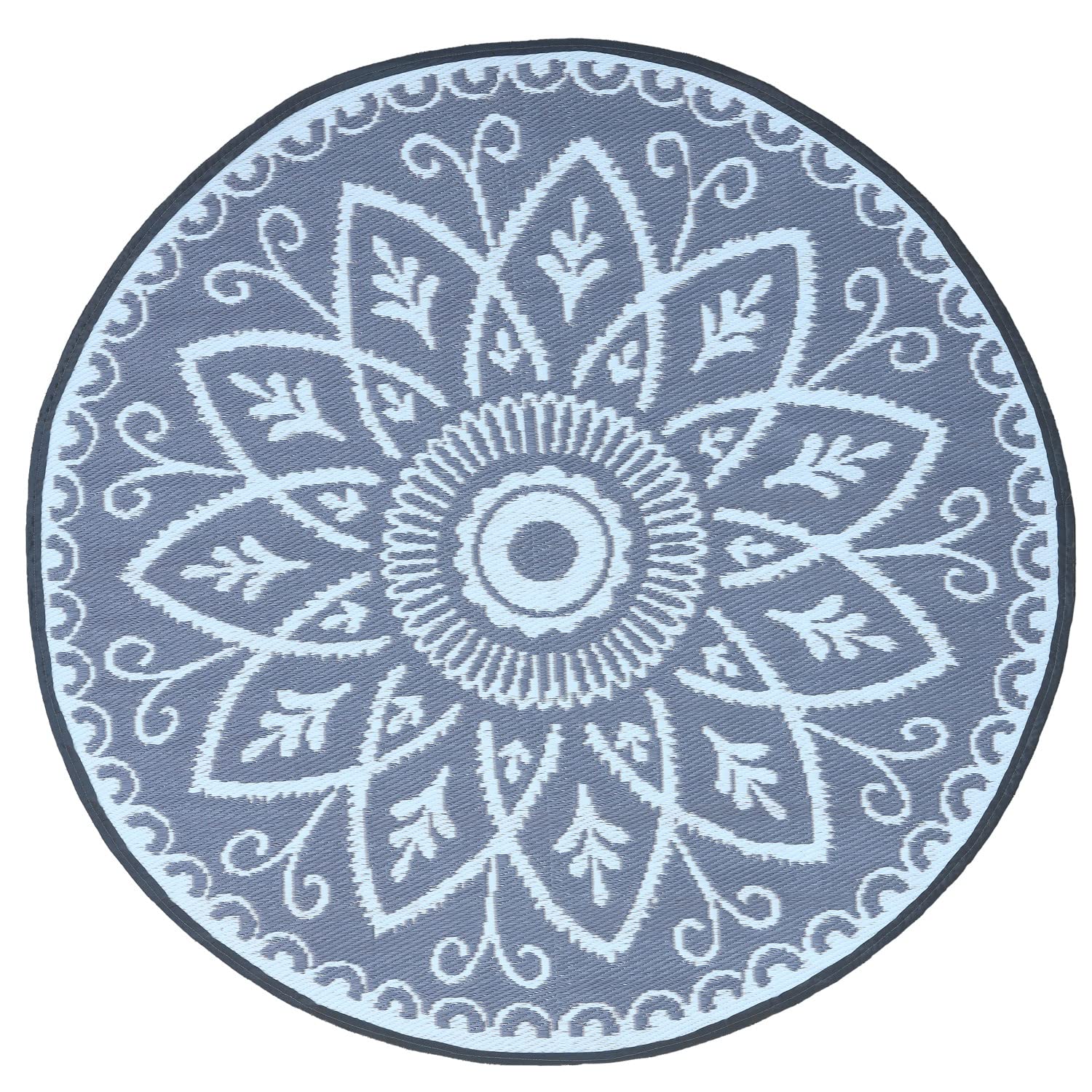 Lavish Touch Plastic Rug Indoor Outdoor Waterproof, Washable, Reversible, for Deck, Porch, Patio, Balcony and RV Camping Rug