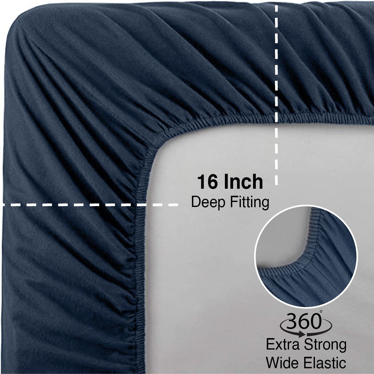 100% Cotton Double Brushed Flannel Sheet Set - 170 GSM Heavyweight, Deep Pockets, Pre-Shrunk & Anti-Pill, All Around Elastic