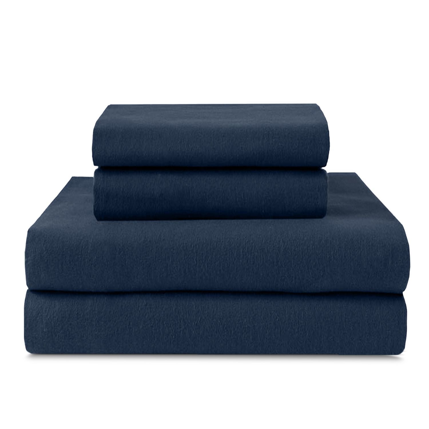 100% Cotton Double Brushed Flannel Sheet Set - 170 GSM Heavyweight, Deep Pockets, Pre-Shrunk & Anti-Pill, All Around Elastic