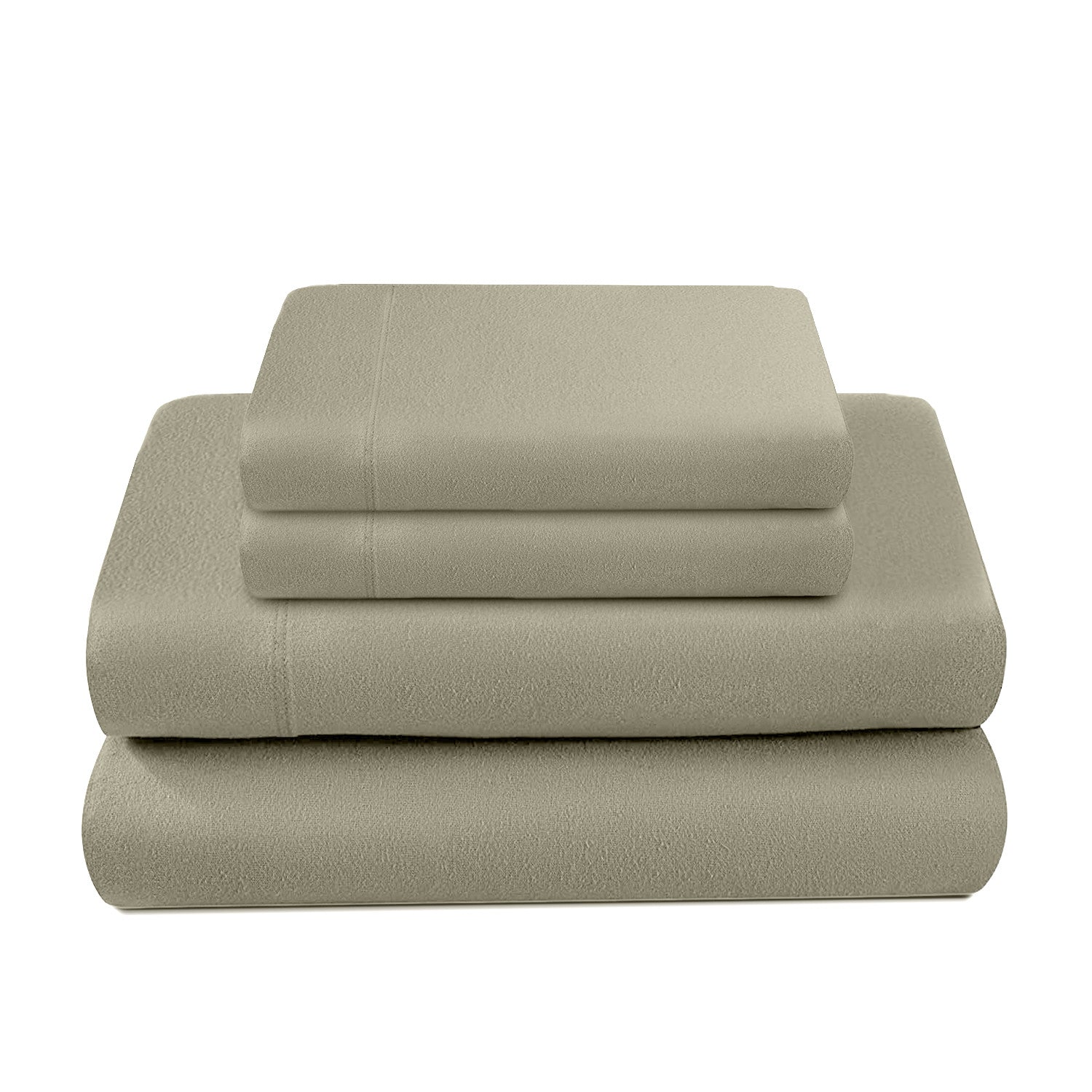 100% Cotton Double Brushed Flannel Sheet Set - 170 GSM Heavyweight, Deep Pockets, Pre-Shrunk & Anti-Pill, All Around Elastic