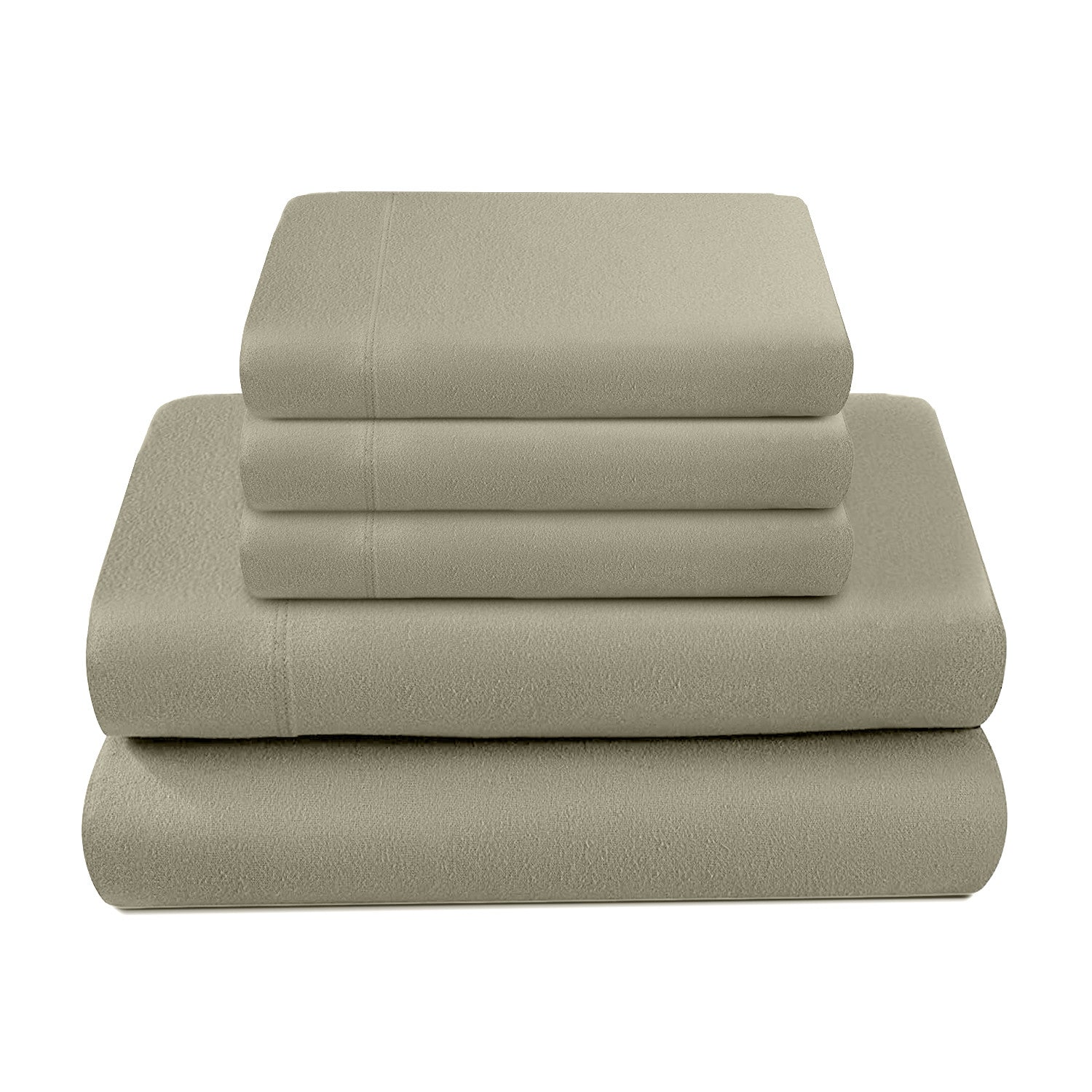 100% Cotton Double Brushed Flannel Sheet Set - 170 GSM Heavyweight, Deep Pockets, Pre-Shrunk & Anti-Pill, All Around Elastic - with Bonus 2 Pillowcase Extra – Twin