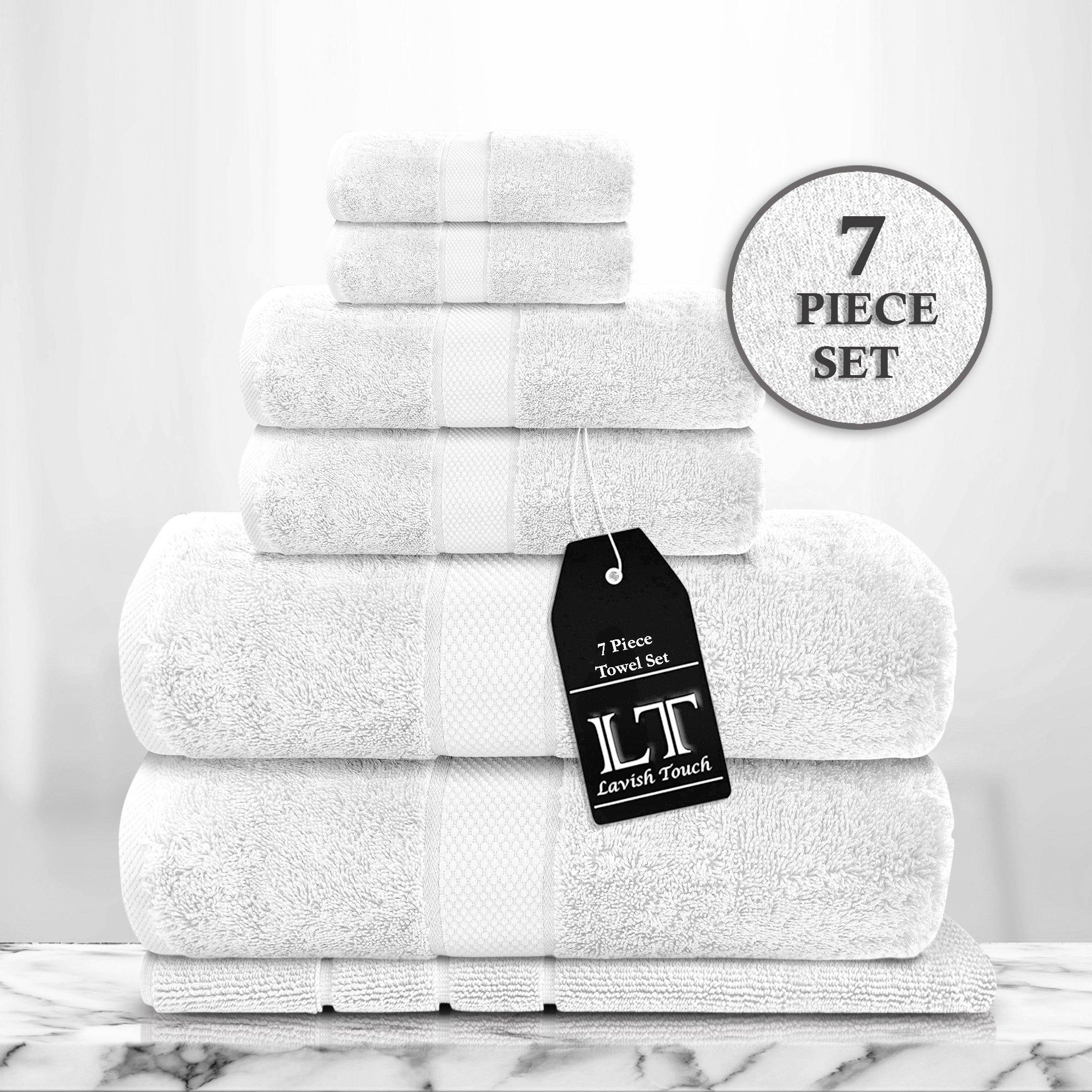 Lavish Touch 100% Cotton 700 GSM Zero Twist Towel Set - Zenvias