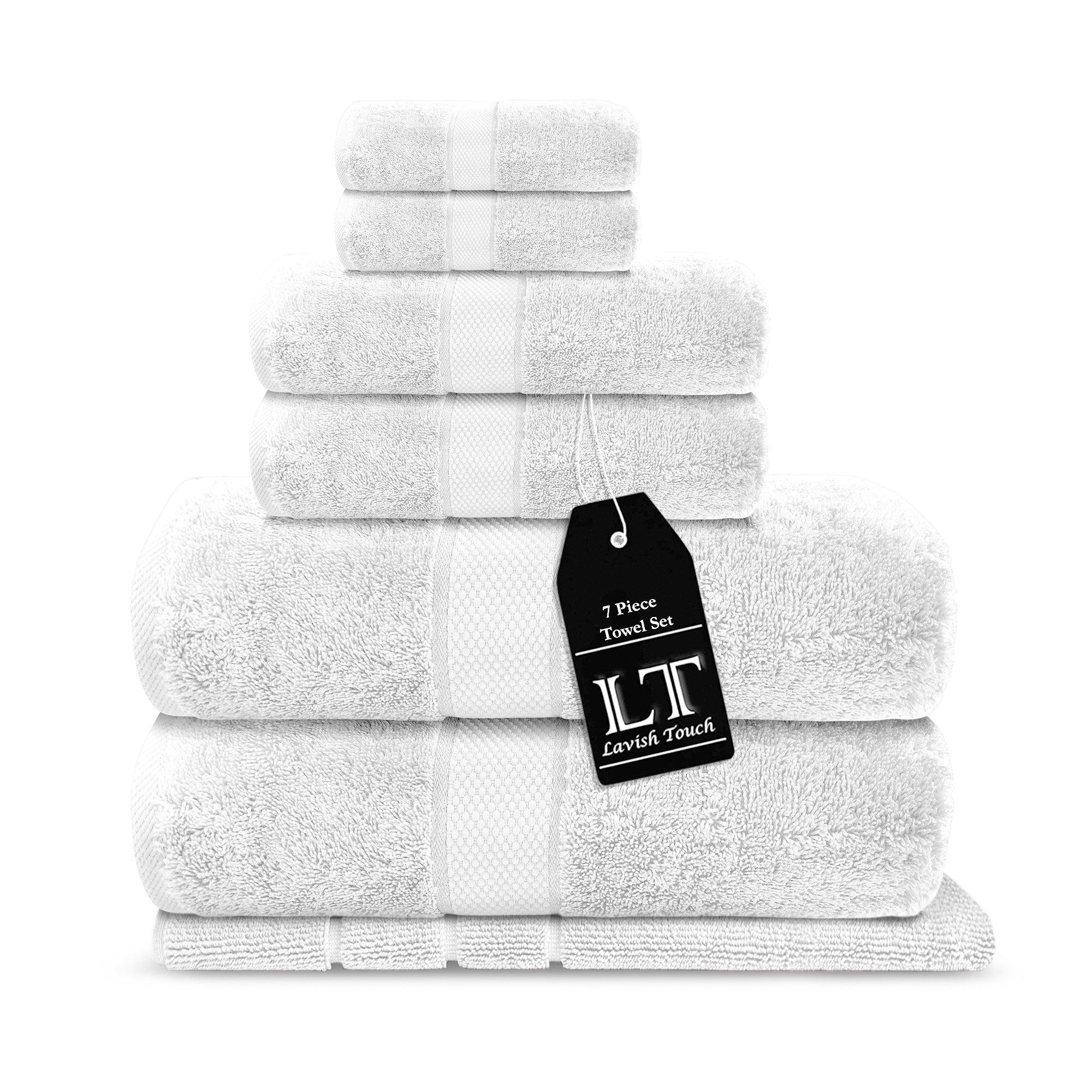 Lavish Touch 100% Cotton 700 GSM Zero Twist Towel Set - Zenvias
