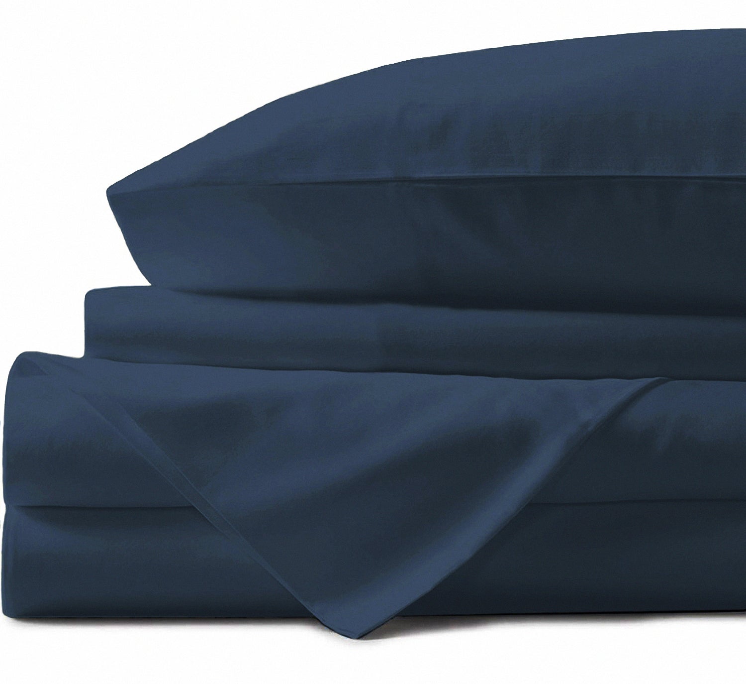 Lavish Touch - 100% Cotton Double Brushed Flannel Sheet Set - 170 GSM Heavyweight, Deep Pockets, Pre-Shrunk & Anti-Pill, All Around Elastic – Twin - Indigo