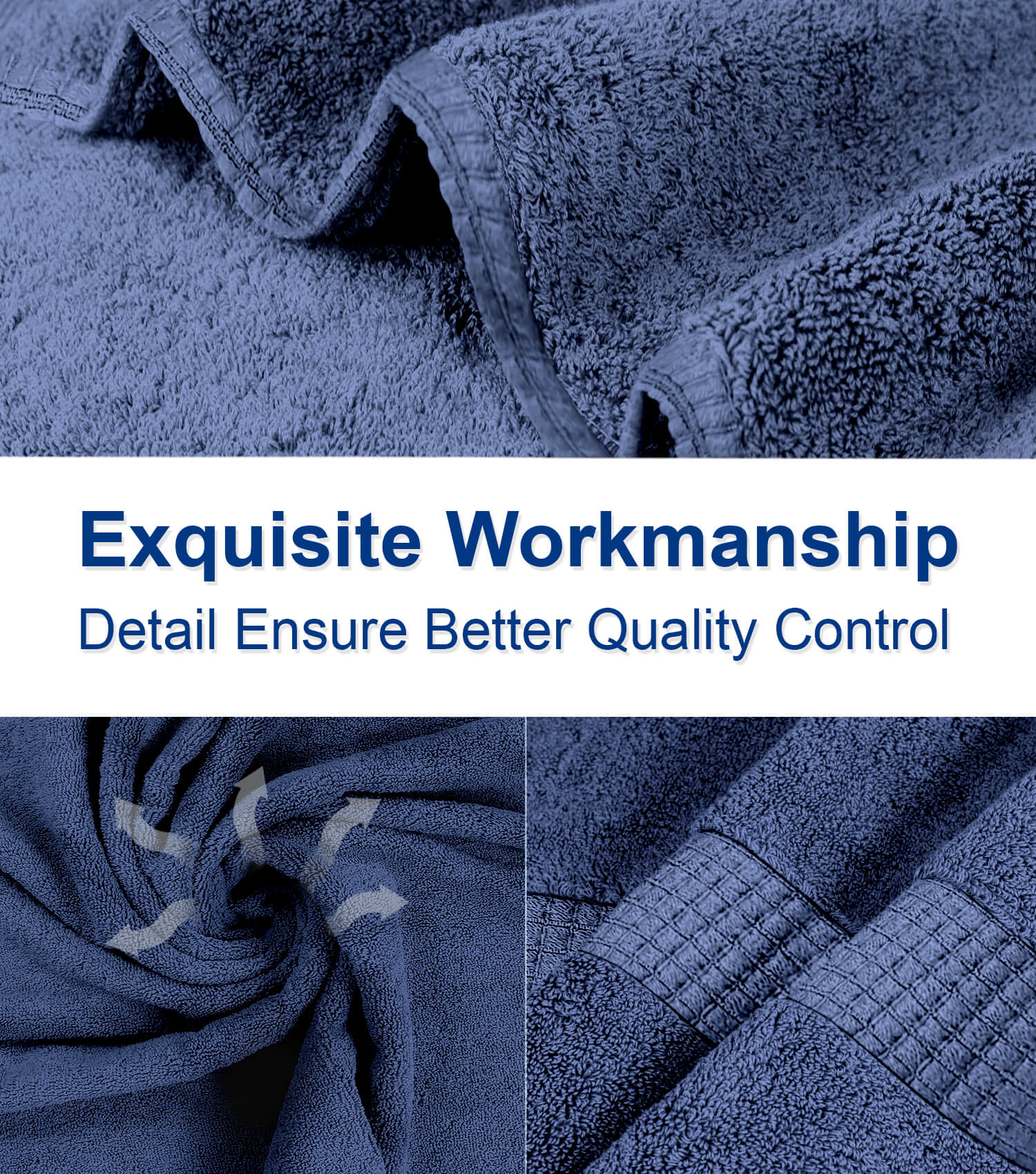 Lavish Touch 100% Cotton Melrose Hand Towels Set Pack of 6 - Zenvias