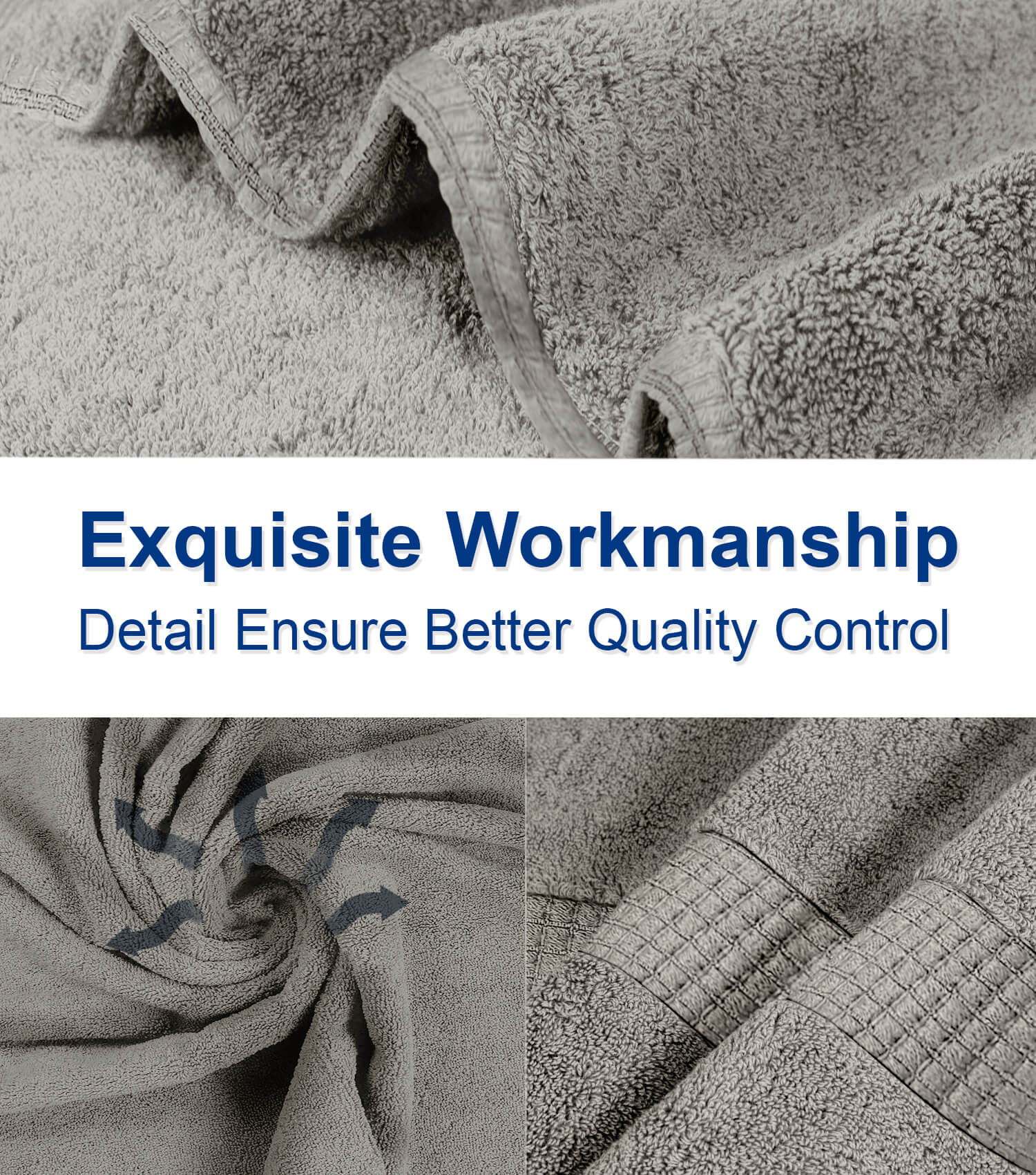 Lavish Touch 100% Cotton Melrose Hand Towels Set Pack of 6 - Zenvias