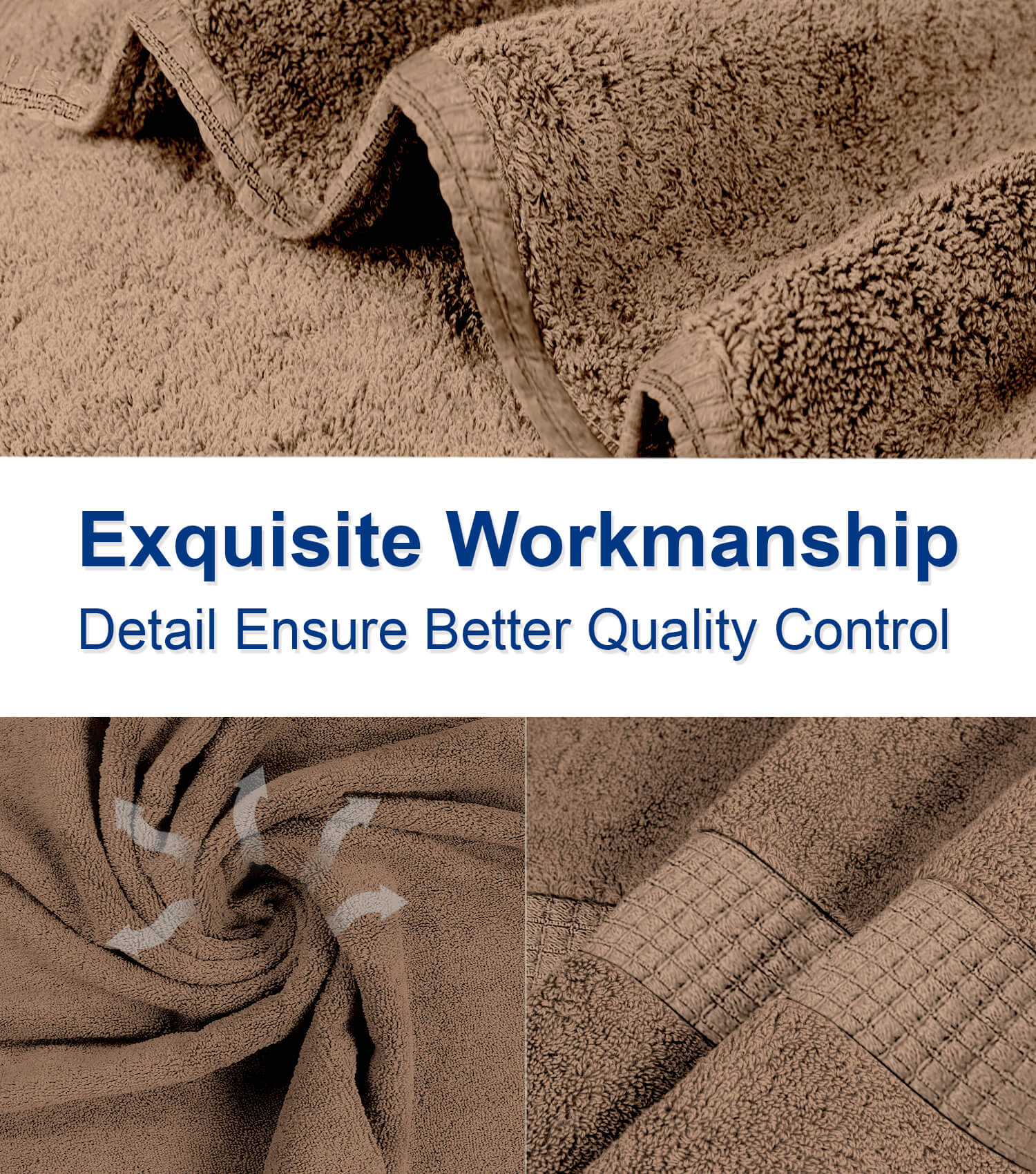 Lavish Touch 100% Cotton Melrose Hand Towels Set Pack of 6 - Zenvias