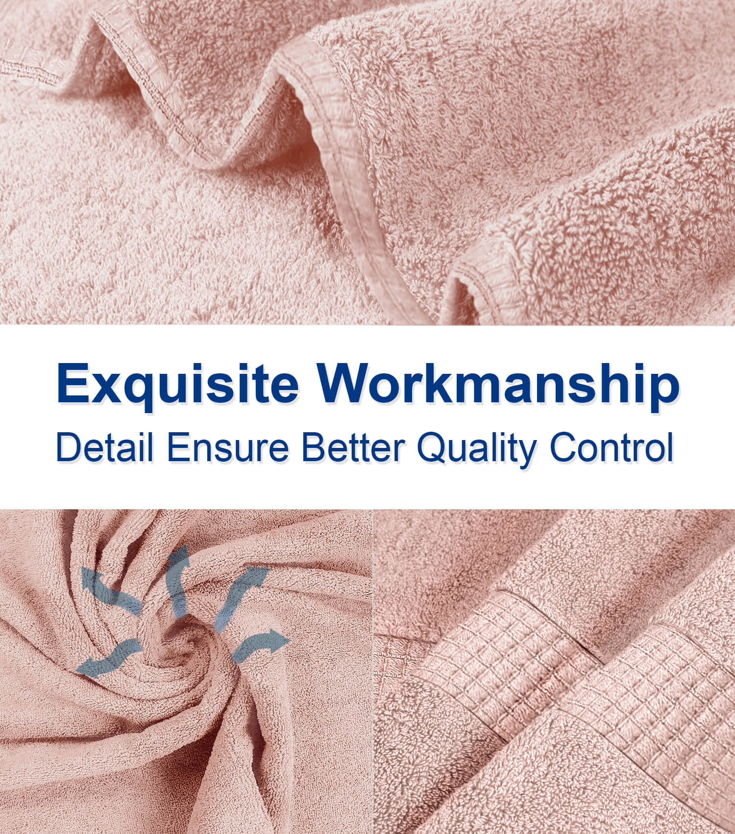 Lavish Touch 100% Cotton Melrose Hand Towels Set Pack of 6 - Zenvias