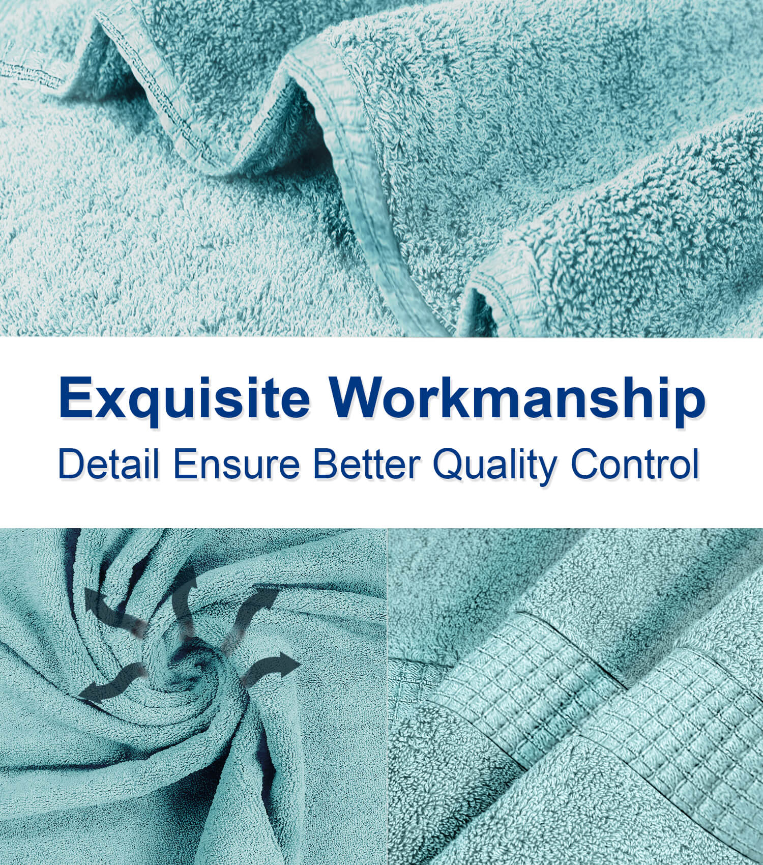 Lavish Touch 100% Cotton Melrose Hand Towels Set Pack of 6 - Zenvias