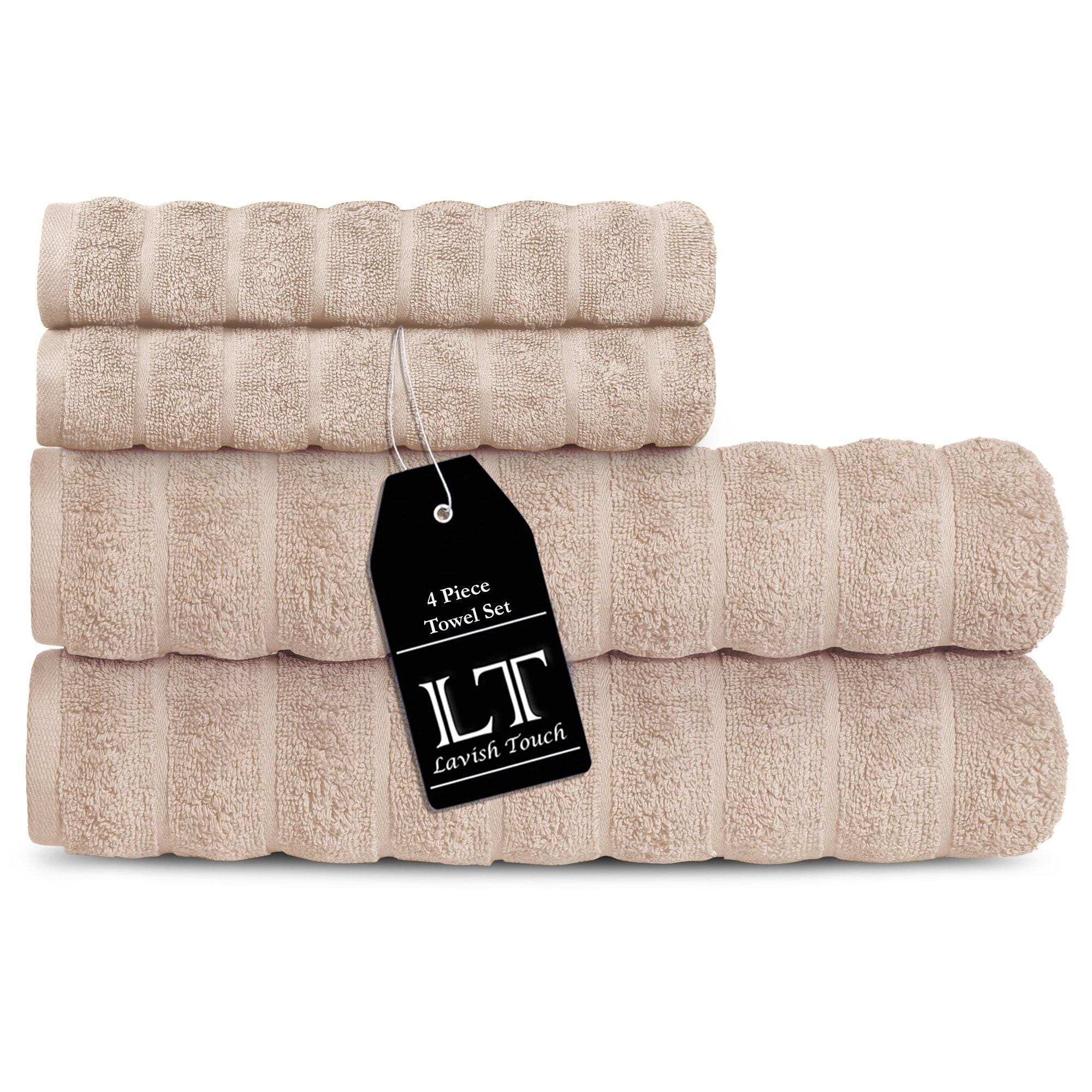Lavish Touch 100% Cotton 650 GSM Towel Set 4 Pcs - Zenvias