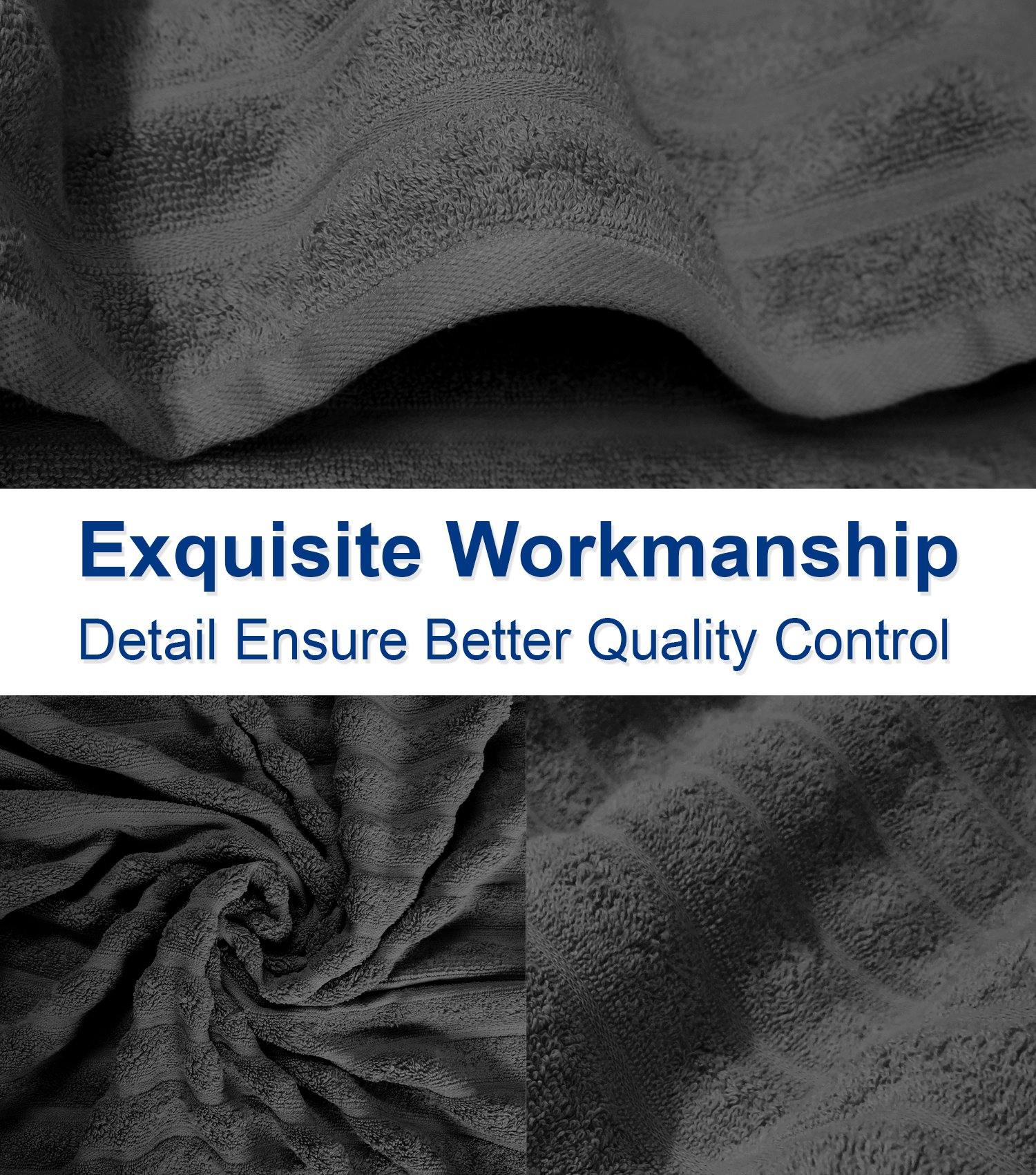 Lavish Touch 100% Cotton 650 GSM Towel Set 4 Pcs - Zenvias