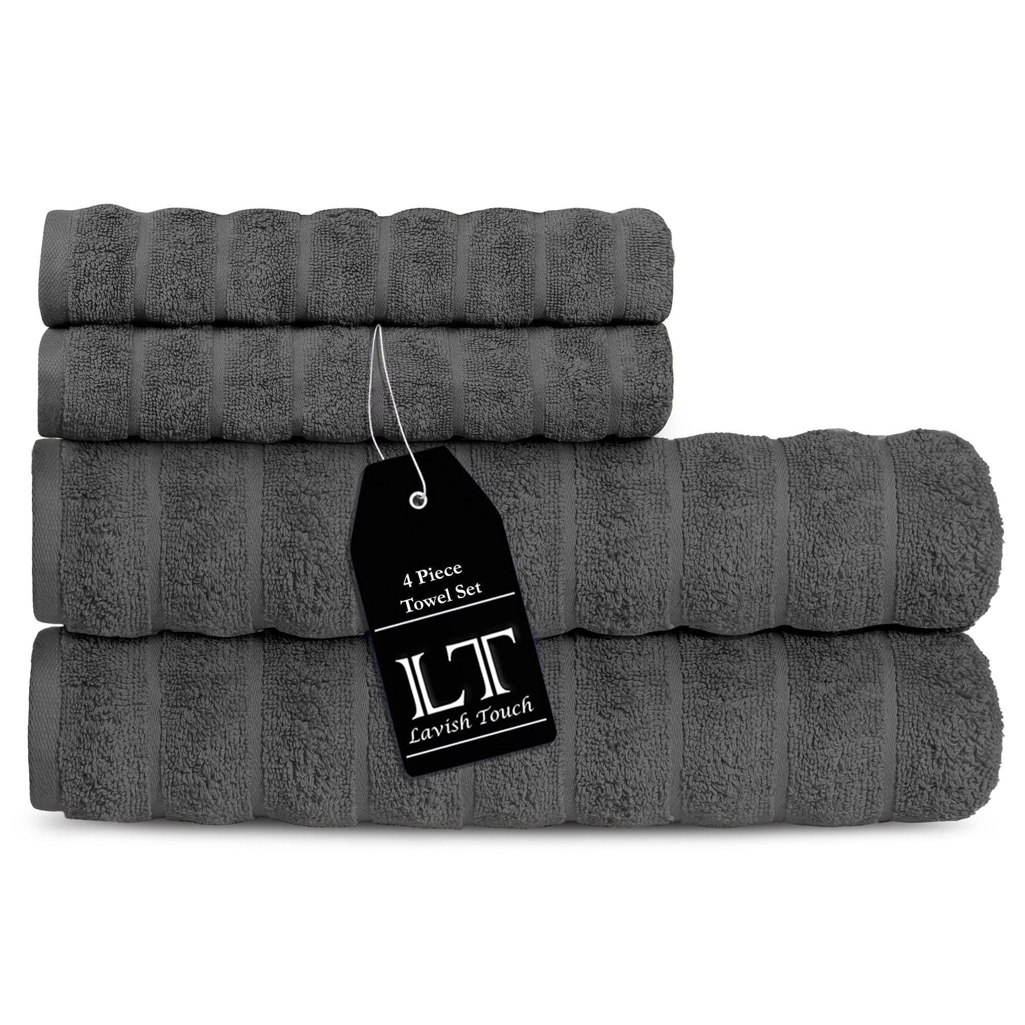 Lavish Touch 100% Cotton 650 GSM Towel Set 4 Pcs - Zenvias