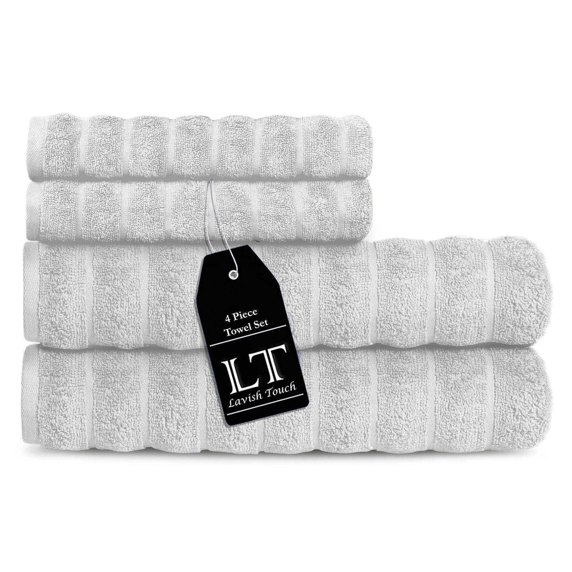 Lavish Touch 100% Cotton 650 GSM Towel Set 4 Pcs - Zenvias