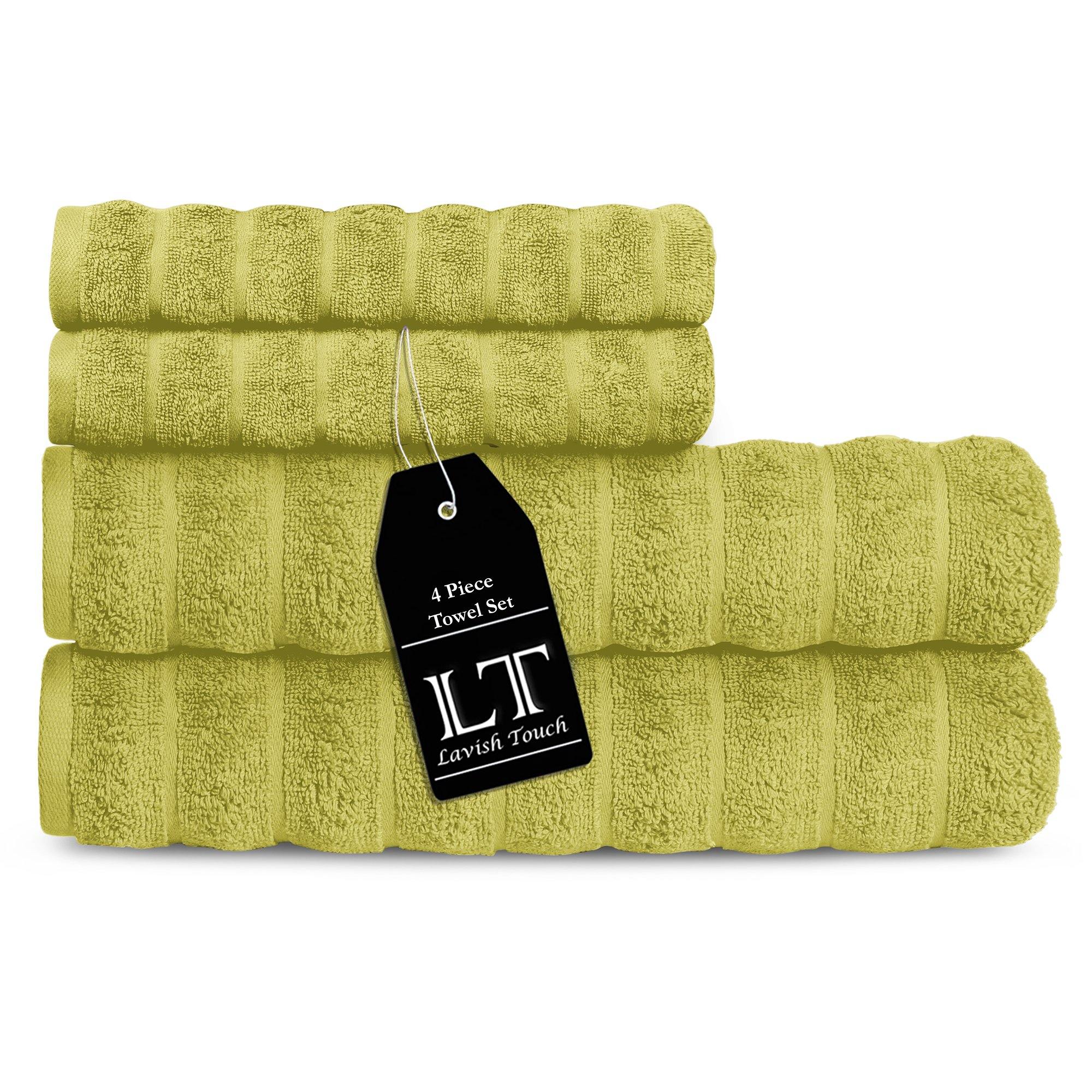Lavish Touch 100% Cotton 650 GSM Towel Set 4 Pcs - Zenvias