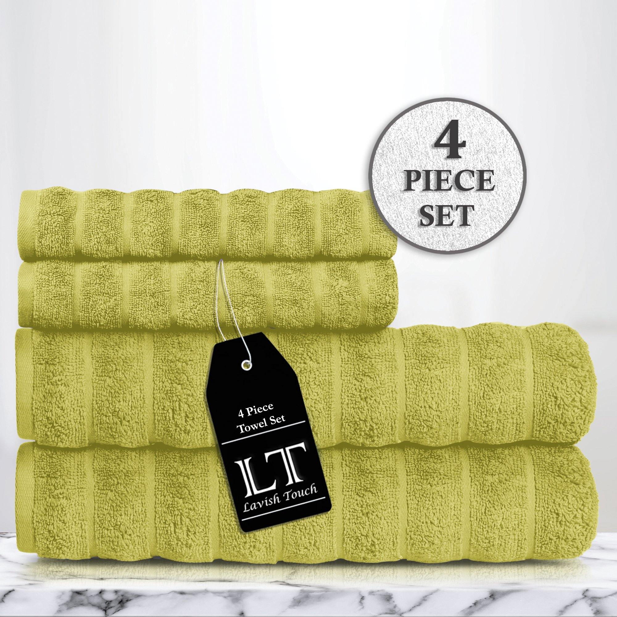 Lavish Touch 100% Cotton 650 GSM Towel Set 4 Pcs - Zenvias