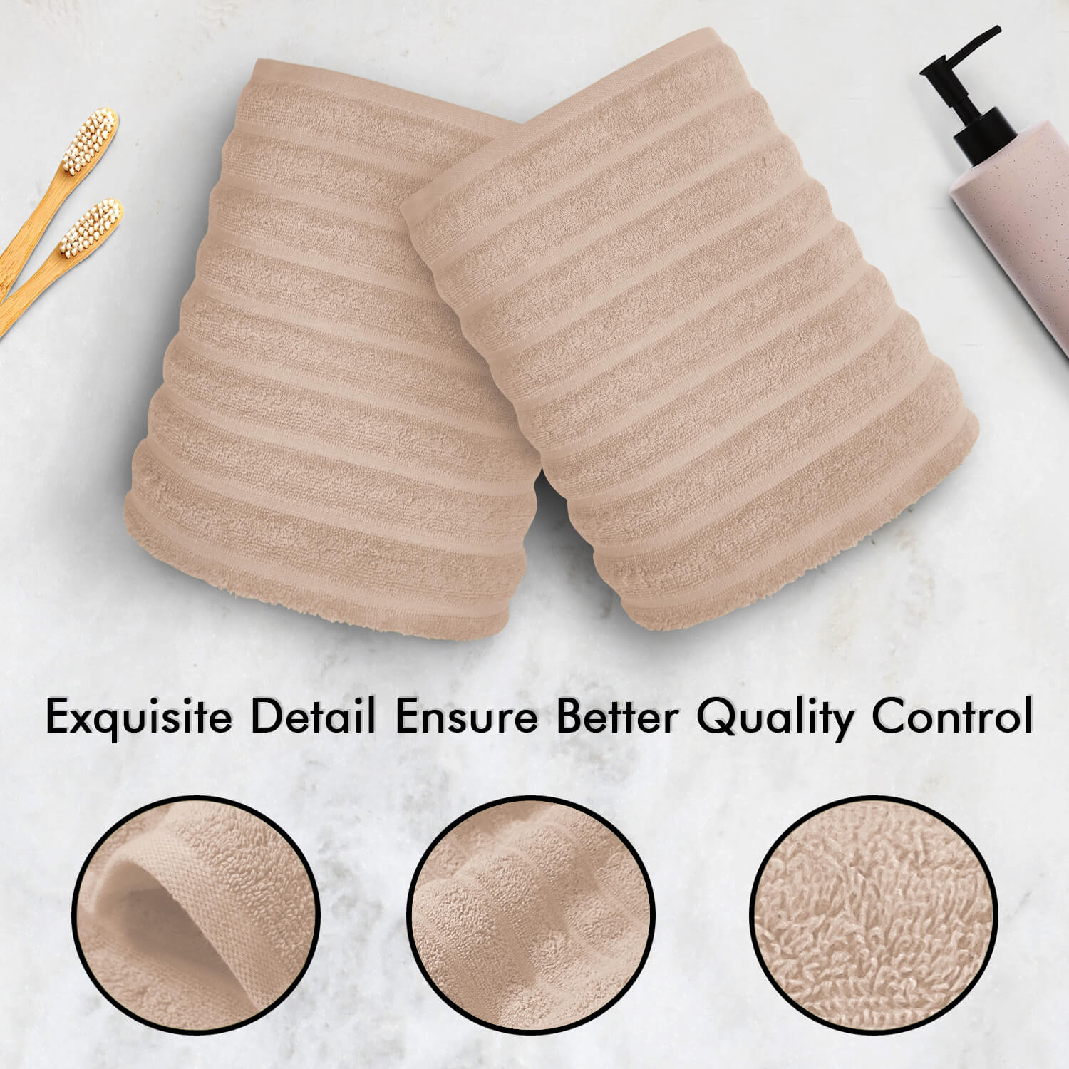 Lavish Touch 100% Cotton 650 GSM Bath Towels Pack of 4 - Zenvias