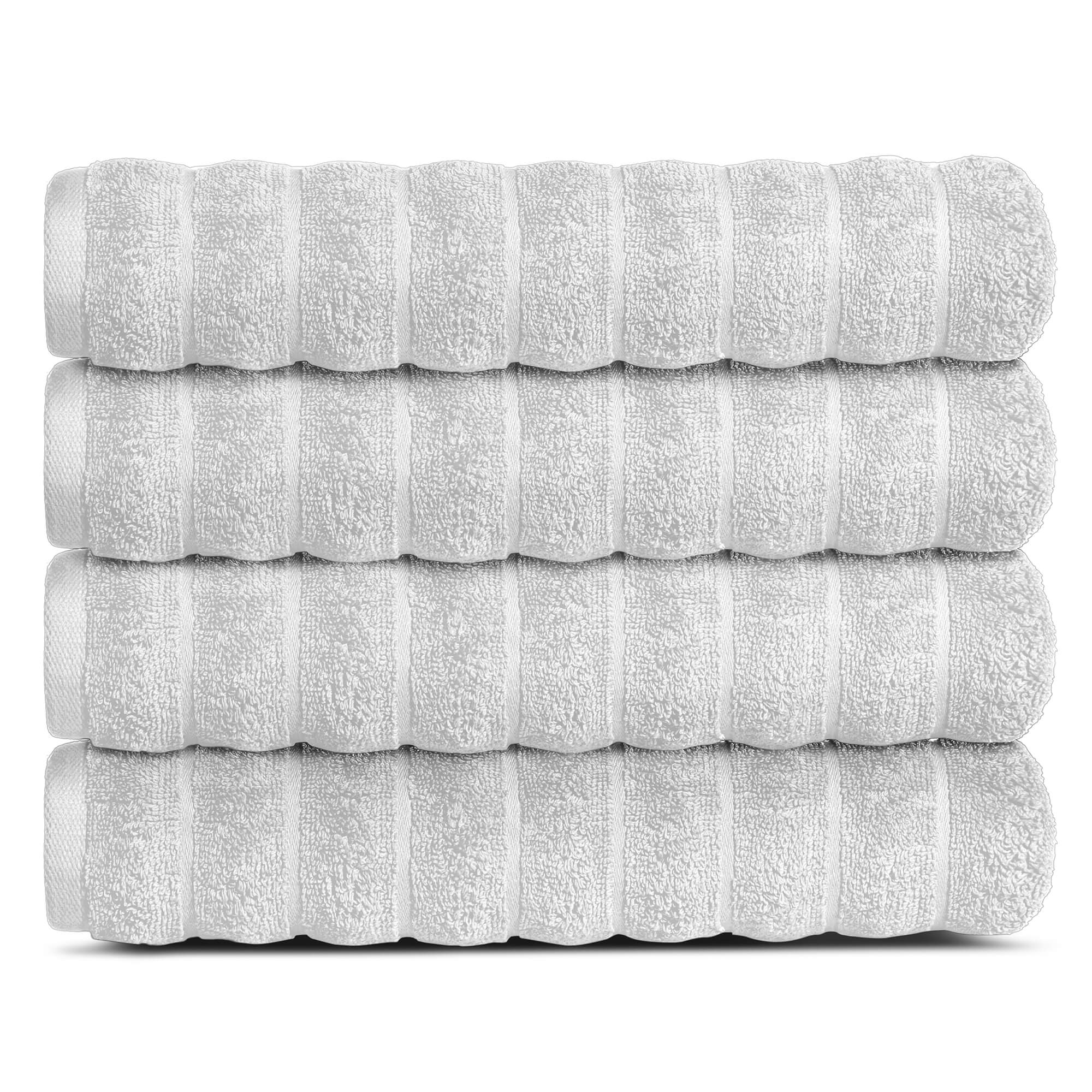 Lavish Touch 100% Cotton 650 GSM Bath Towels Pack of 4 - Zenvias