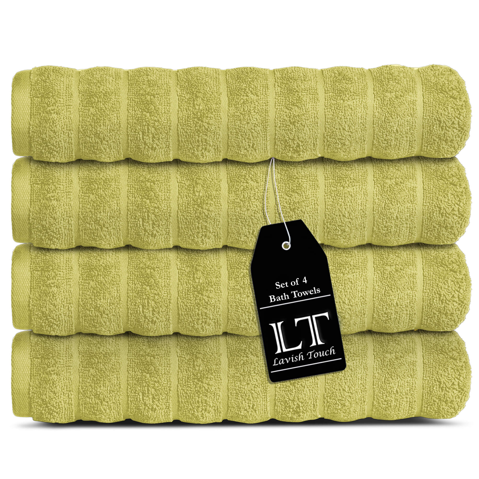 Lavish Touch 100% Cotton 650 GSM Bath Towels Pack of 4 - Zenvias