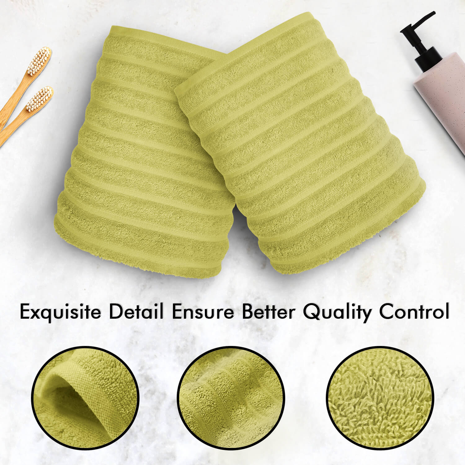 Lavish Touch 100% Cotton 650 GSM Bath Towels Pack of 4 - Zenvias