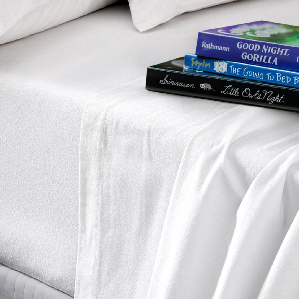 Lavish Touch 100% Cotton Microflannel Queen Sheet Set 4 Pcs - Zenvias