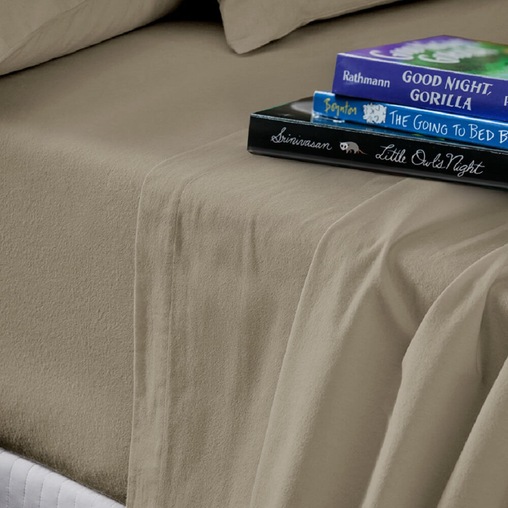 Lavish Touch 100% Cotton Microflannel Queen Sheet Set 4 Pcs - Zenvias