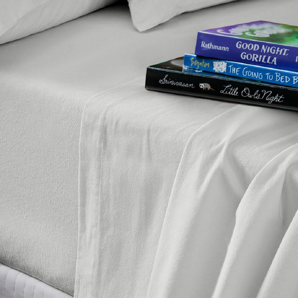 Lavish Touch 100% Cotton Microflannel Queen Sheet Set 4 Pcs - Zenvias