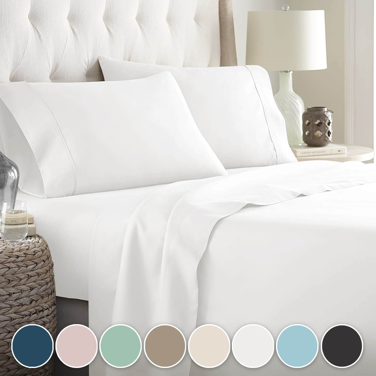 Lavish Touch 100% Cotton Flannel Queen Sheet Set Pack of 4 - Zenvias