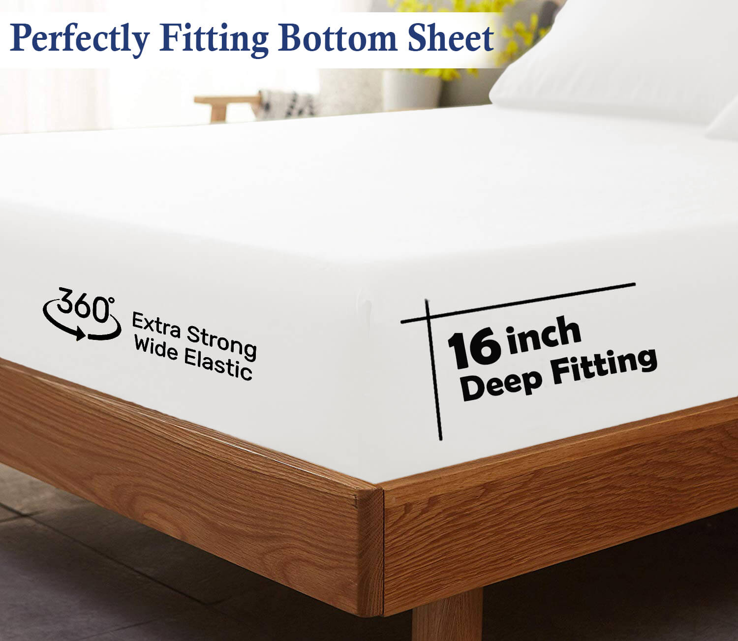 Lavish Touch 100% Cotton Flannel Queen Sheet Set Pack of 4 - Zenvias