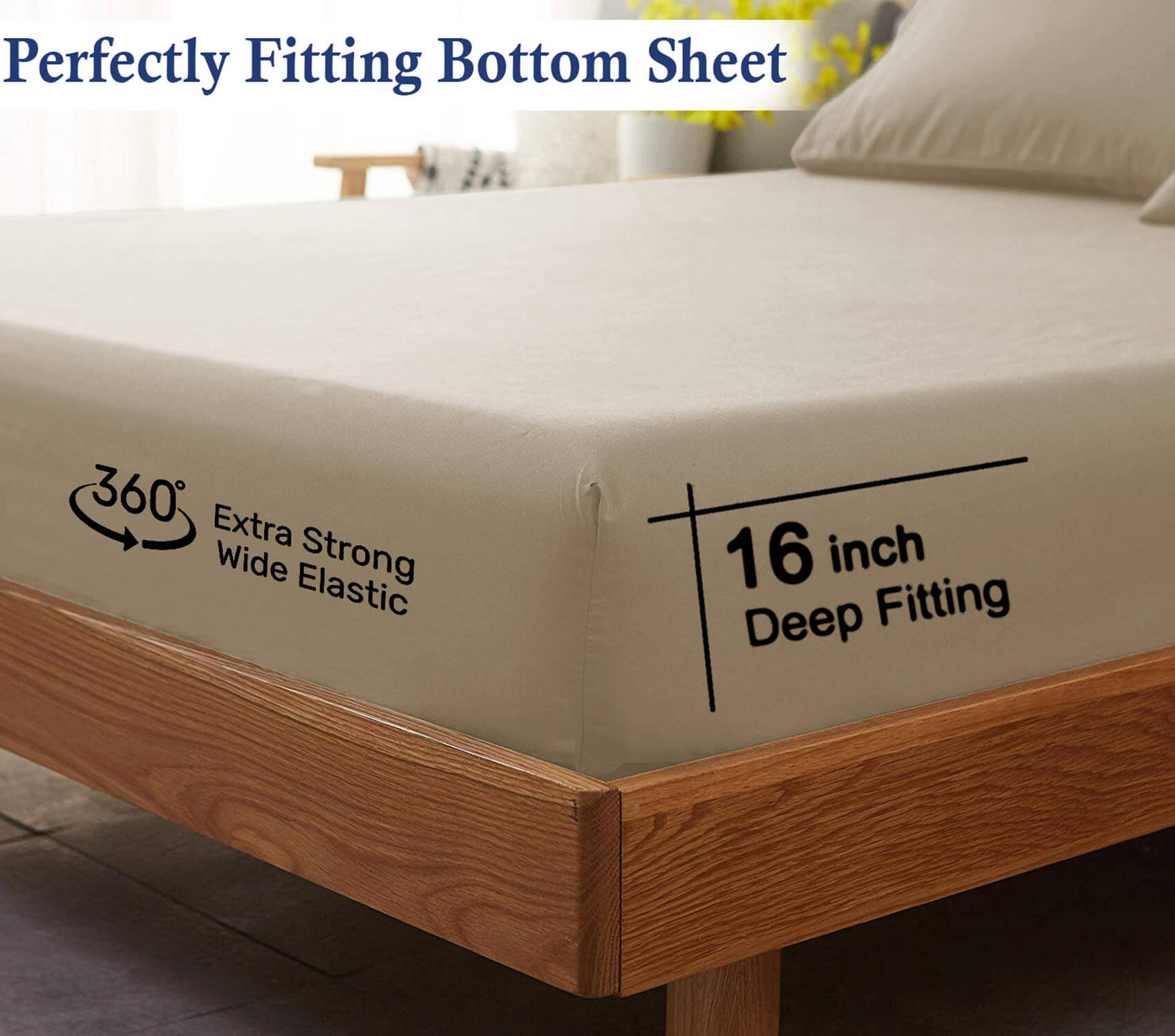 Lavish Touch 100% Cotton Flannel Queen Sheet Set Pack of 4 - Zenvias