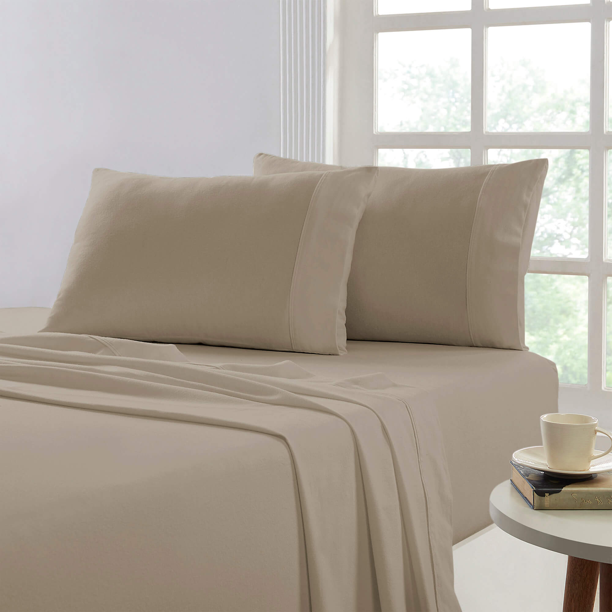 Lavish Touch 100% Cotton Flannel Queen Sheet Set Pack of 4 - Zenvias