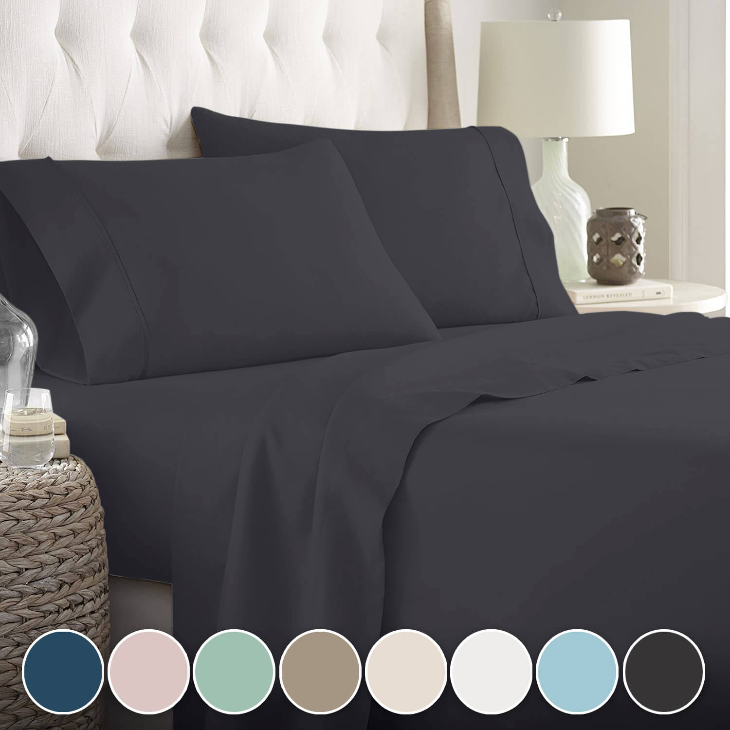 Lavish Touch 100% Cotton Flannel Queen Sheet Set Pack of 4 - Zenvias