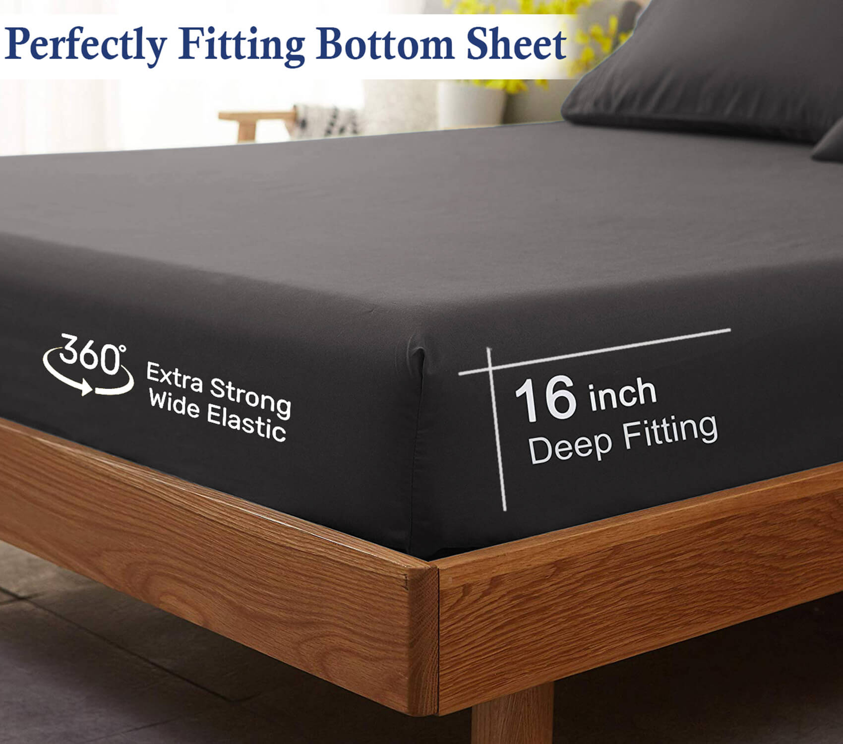 Lavish Touch 100% Cotton Flannel Queen Sheet Set Pack of 4 - Zenvias