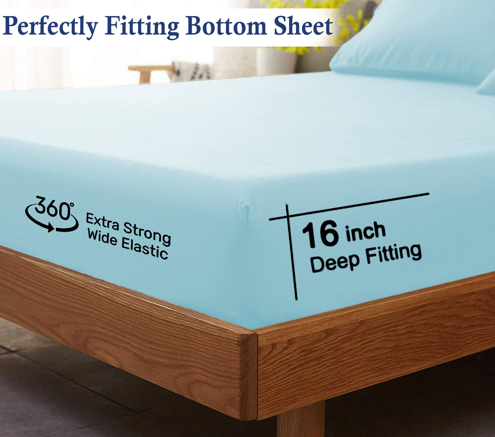 Lavish Touch 100% Cotton Flannel Queen Sheet Set Pack of 4 - Zenvias