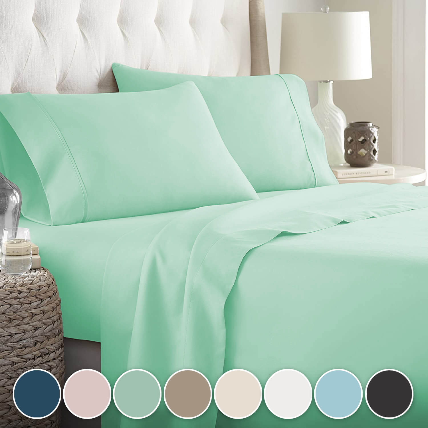Lavish Touch 100% Cotton Flannel Queen Sheet Set Pack of 4 - Zenvias