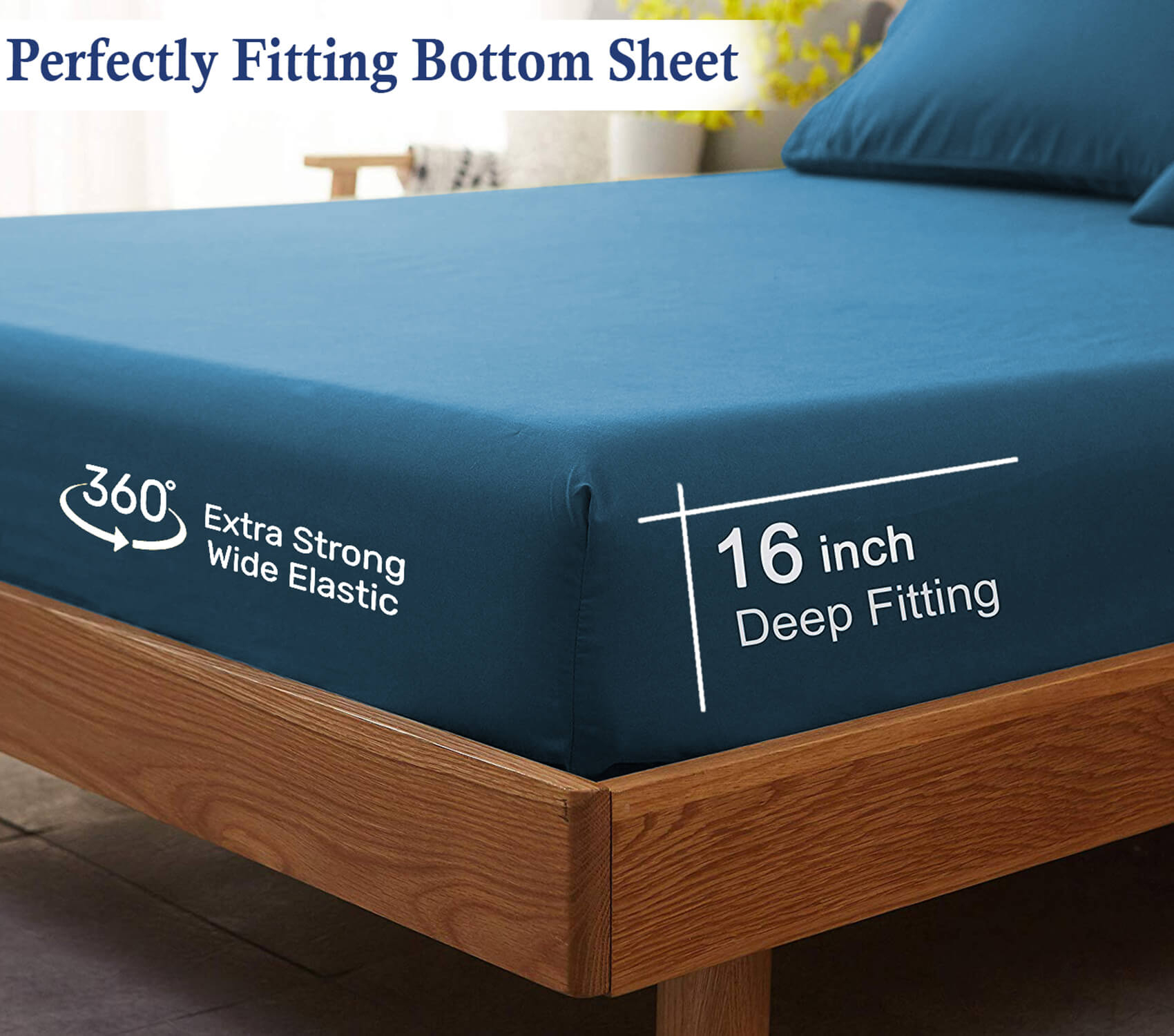 Lavish Touch 100% Cotton Flannel Queen Sheet Set Pack of 4 - Zenvias