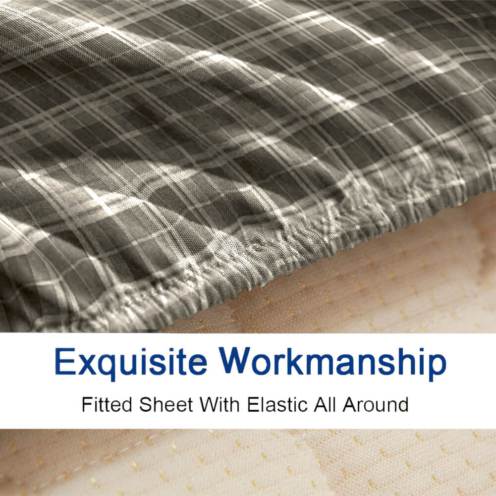 Lavish Touch 100% Cotton Flannel Queen Sheet Set Pack of 4 - Zenvias