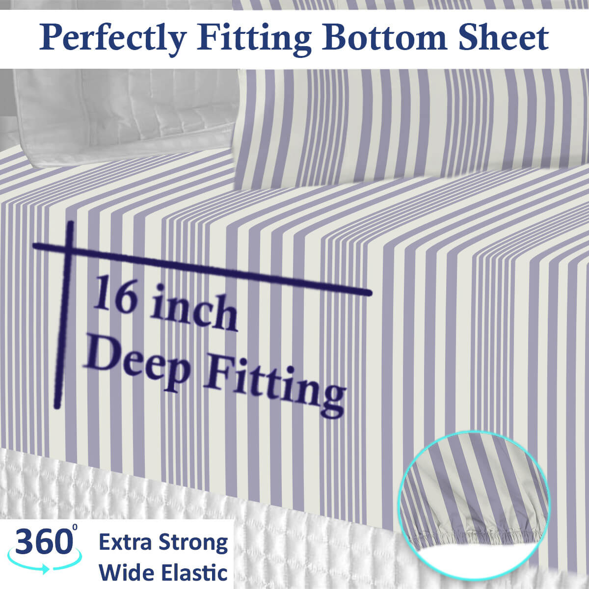 Lavish Touch 100% Cotton Flannel Queen Sheet Set Pack of 4 - Zenvias