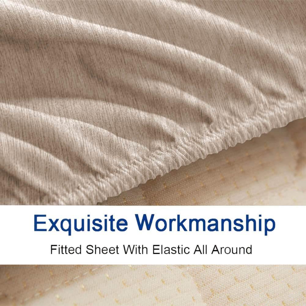 Lavish Touch 100% Cotton King Bed 4pc Sheet Set - Marle - Zenvias