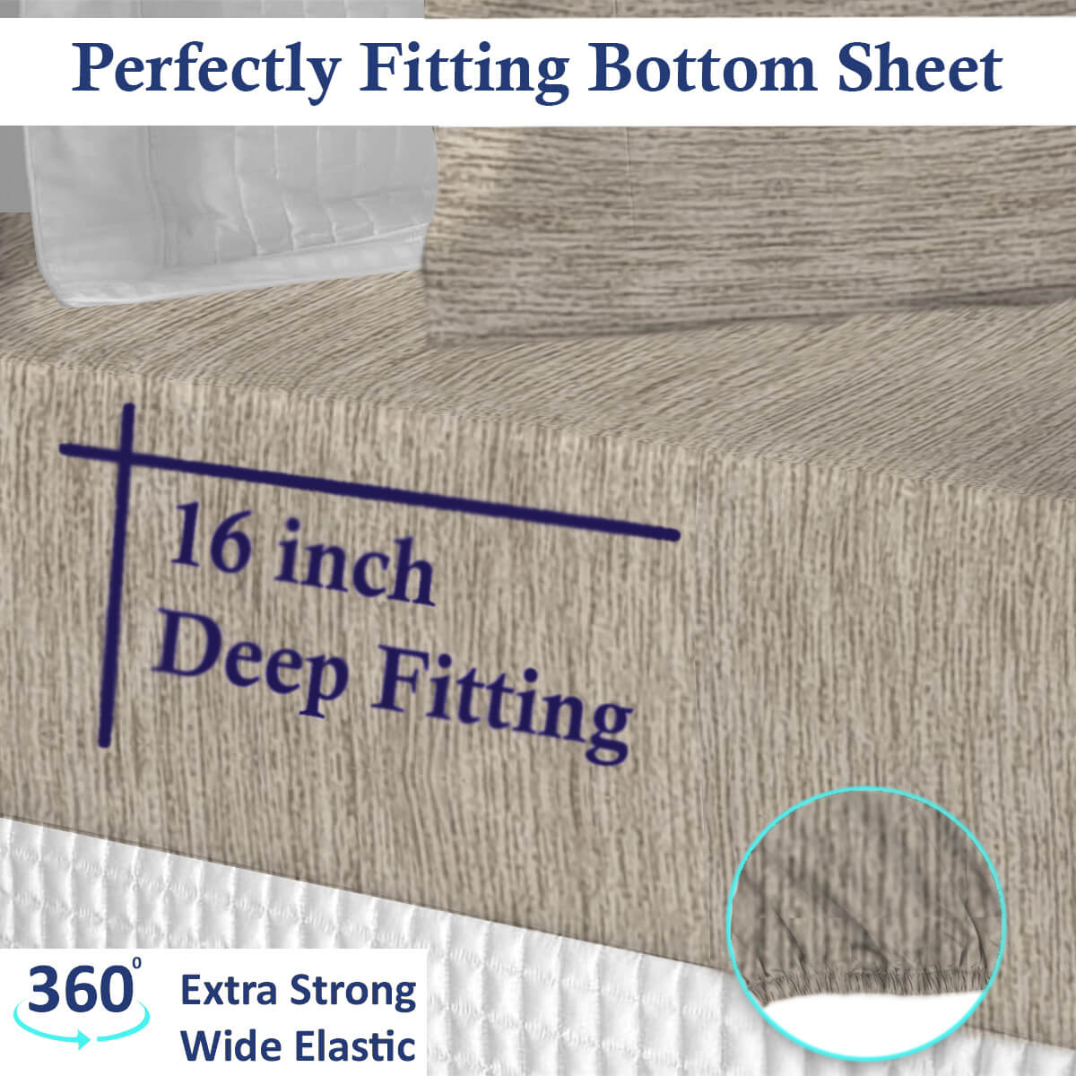 Lavish Touch 100% Cotton Flannel Queen Sheet Set Pack of 4 - Zenvias