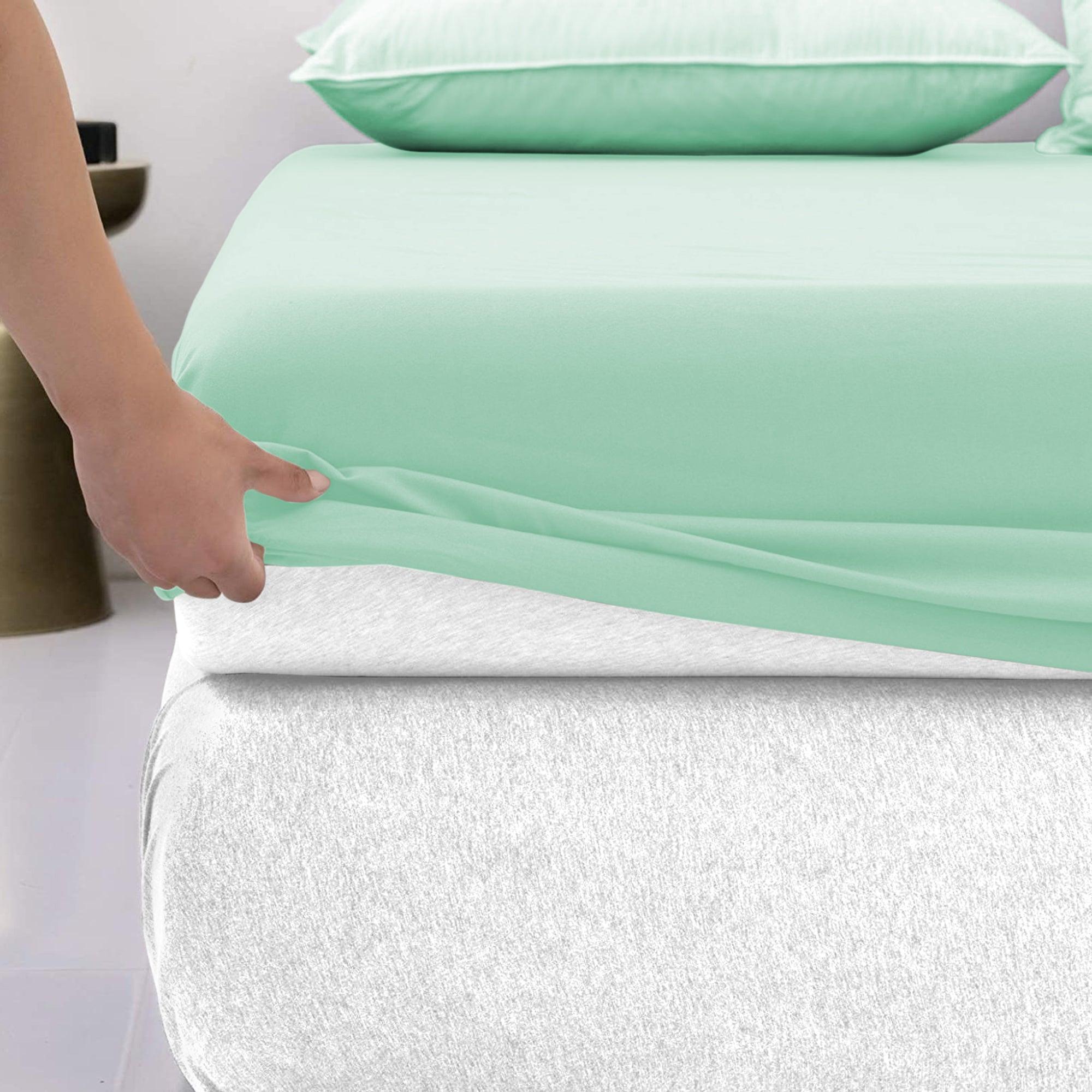 Lavish Touch 100% Cotton Mega King Bed 4pc Sheet Set - Mint - Zenvias