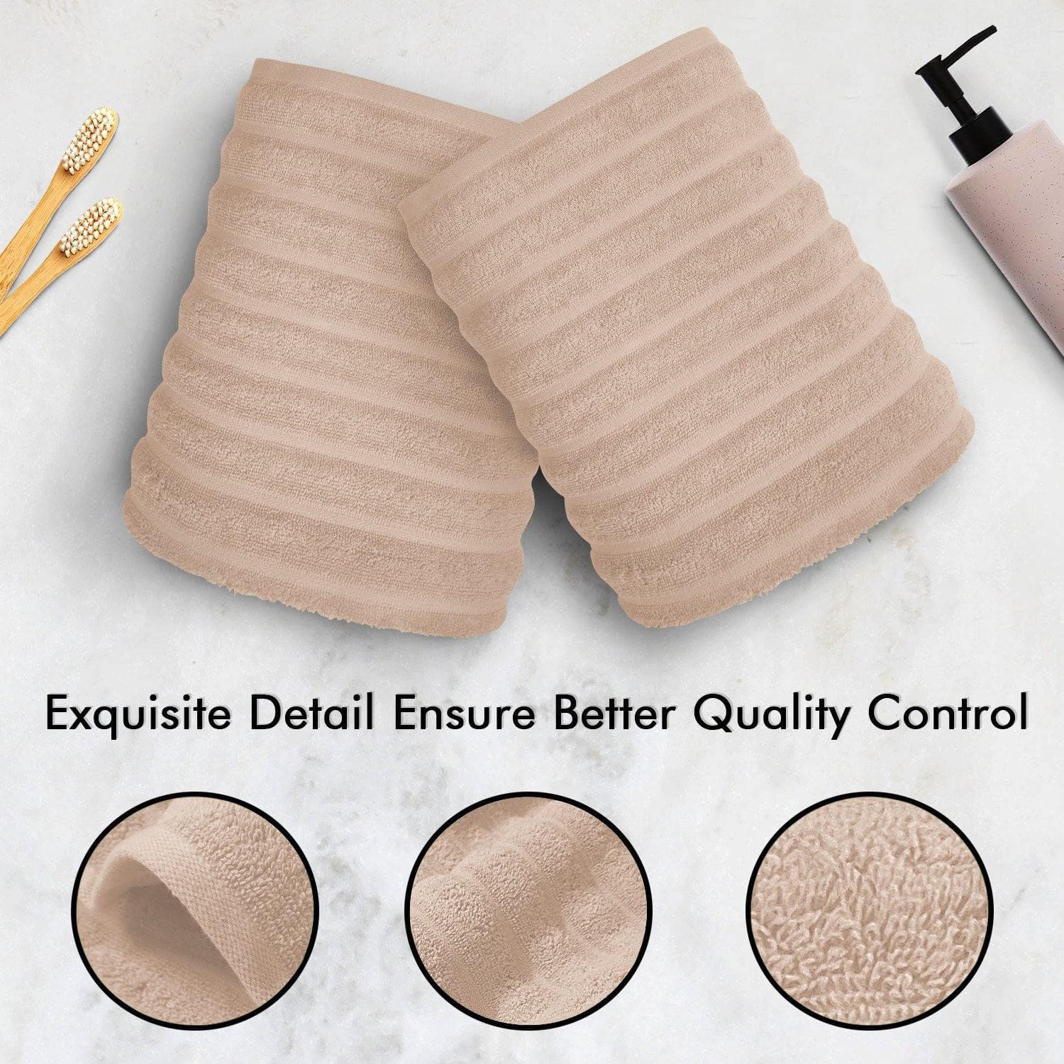 Lavish Touch 100% Cotton 600 GSM Hand Towels 6 Pcs - Zenvias