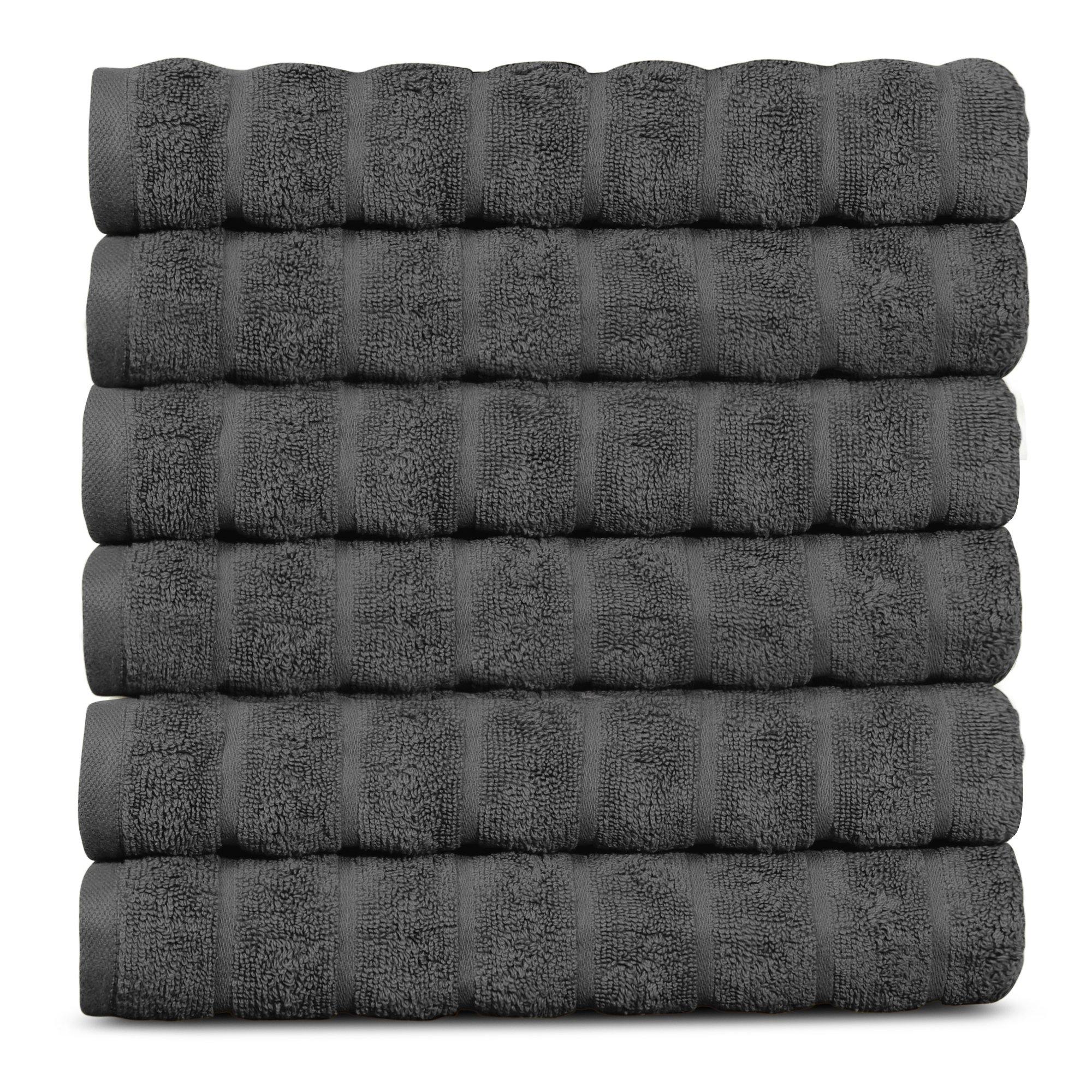 Lavish Touch 100% Cotton 600 GSM Hand Towels 6 Pcs - Zenvias