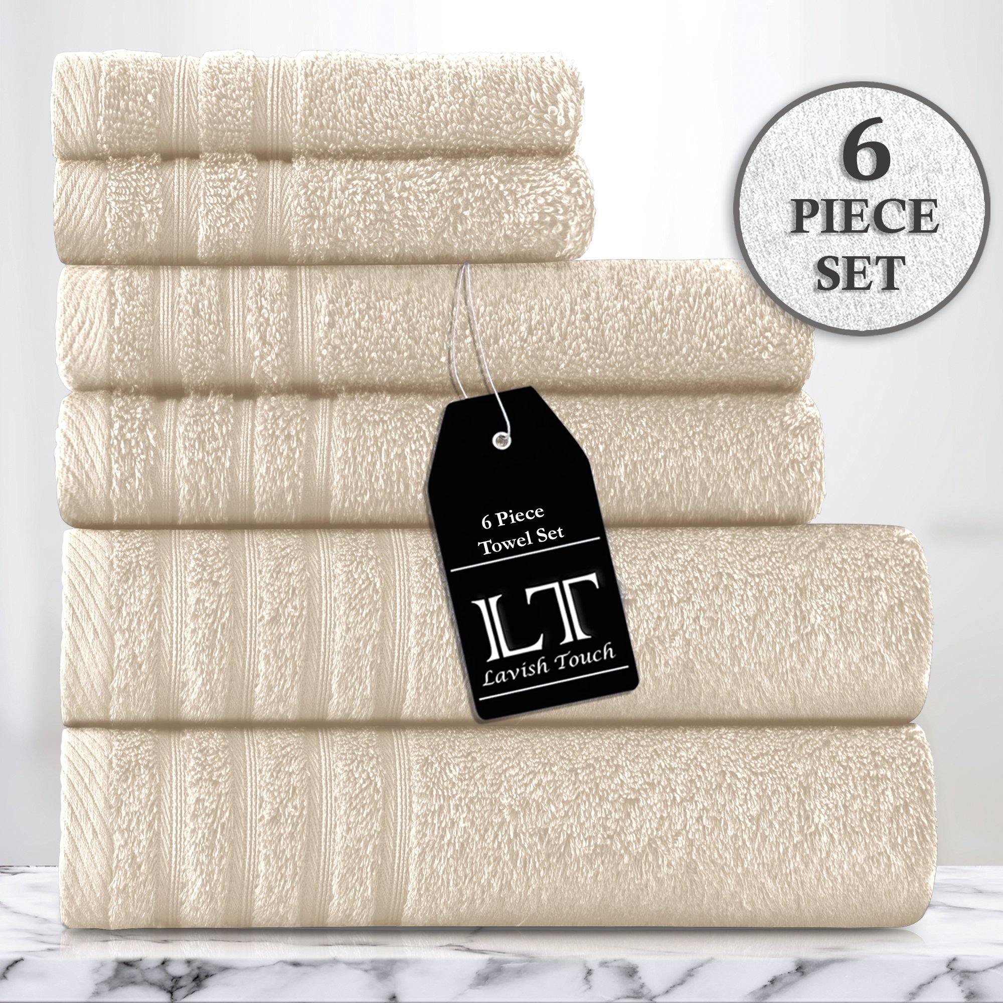 Lavish Touch 100% Cotton 500 GSM Aurelia Towel Set - Zenvias
