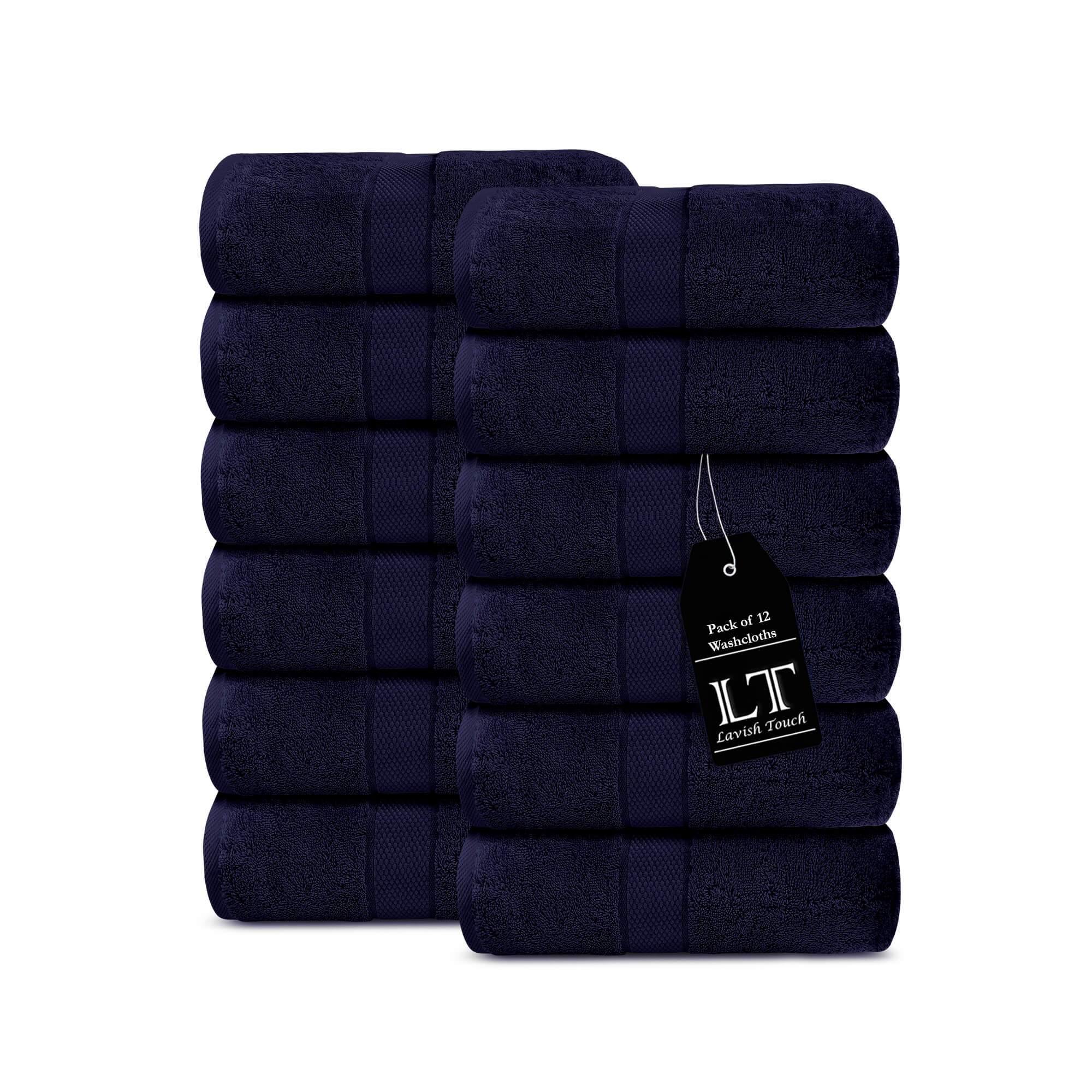 Lavish Touch 100% Cotton 600 GSM Aerocore Pack of 12 Face Towels - Zenvias