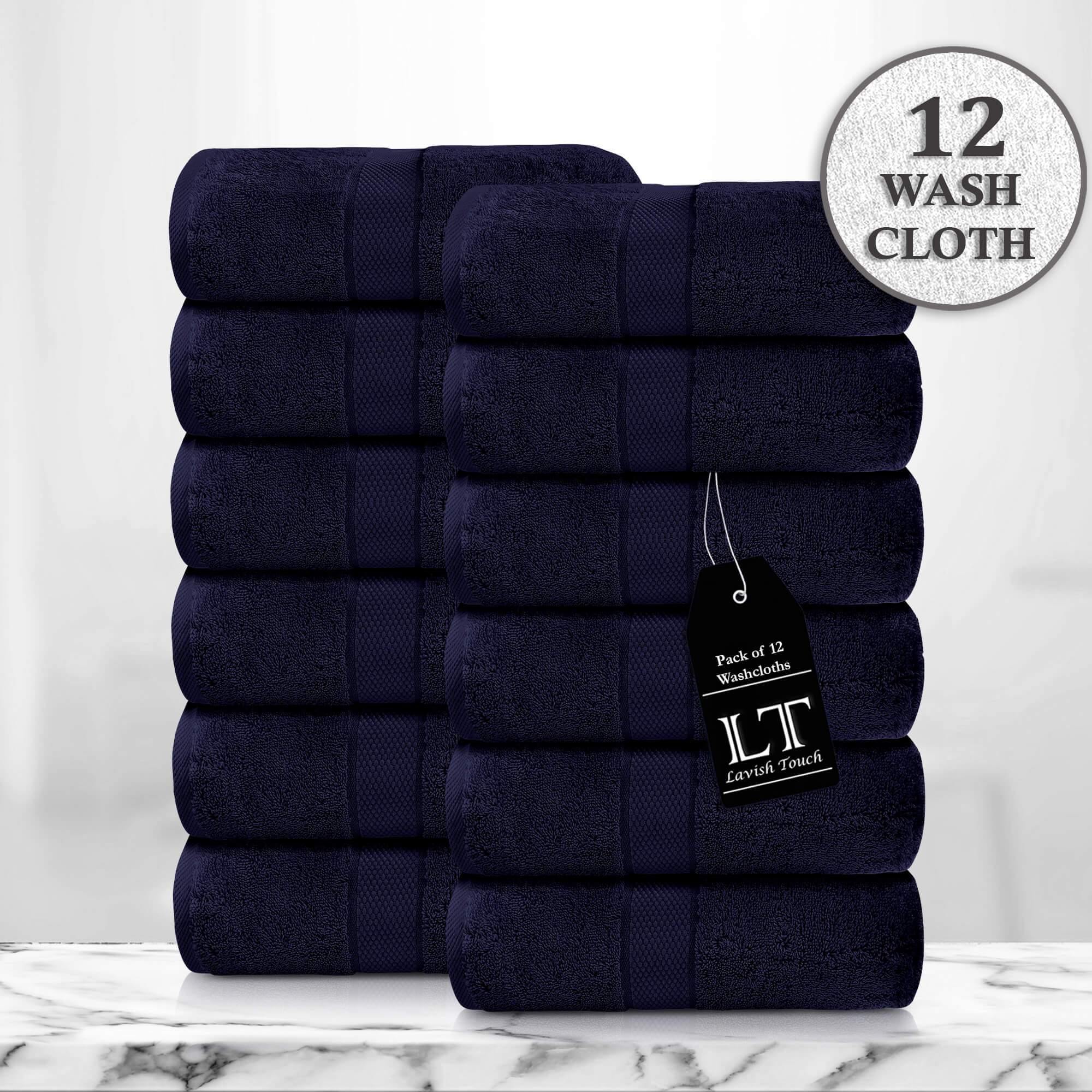 Lavish Touch 100% Cotton 600 GSM Aerocore Pack of 12 Face Towels - Zenvias