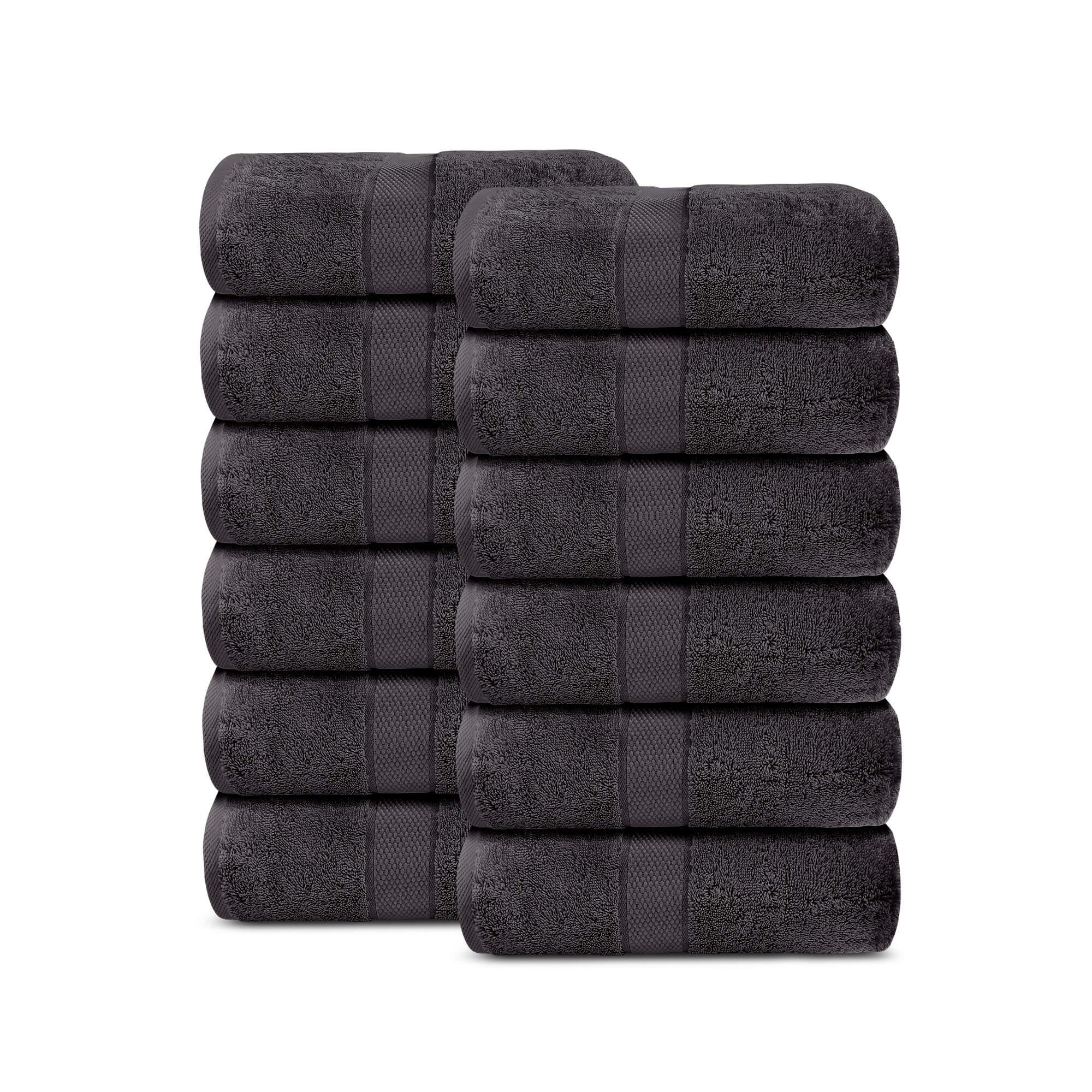 Lavish Touch 100% Cotton 600 GSM Aerocore Pack of 12 Face Towels - Zenvias