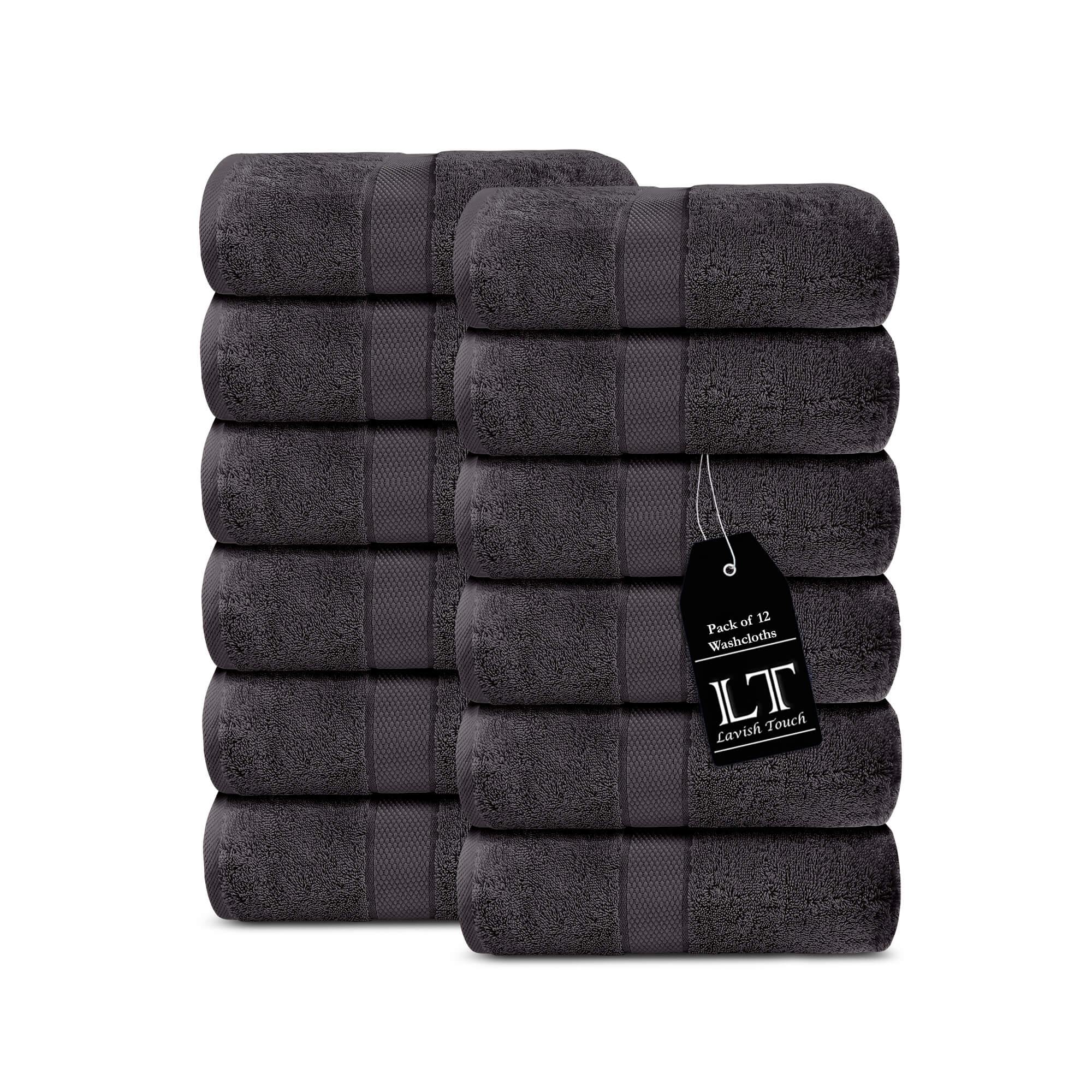 Lavish Touch 100% Cotton 600 GSM Aerocore Pack of 12 Face Towels - Zenvias