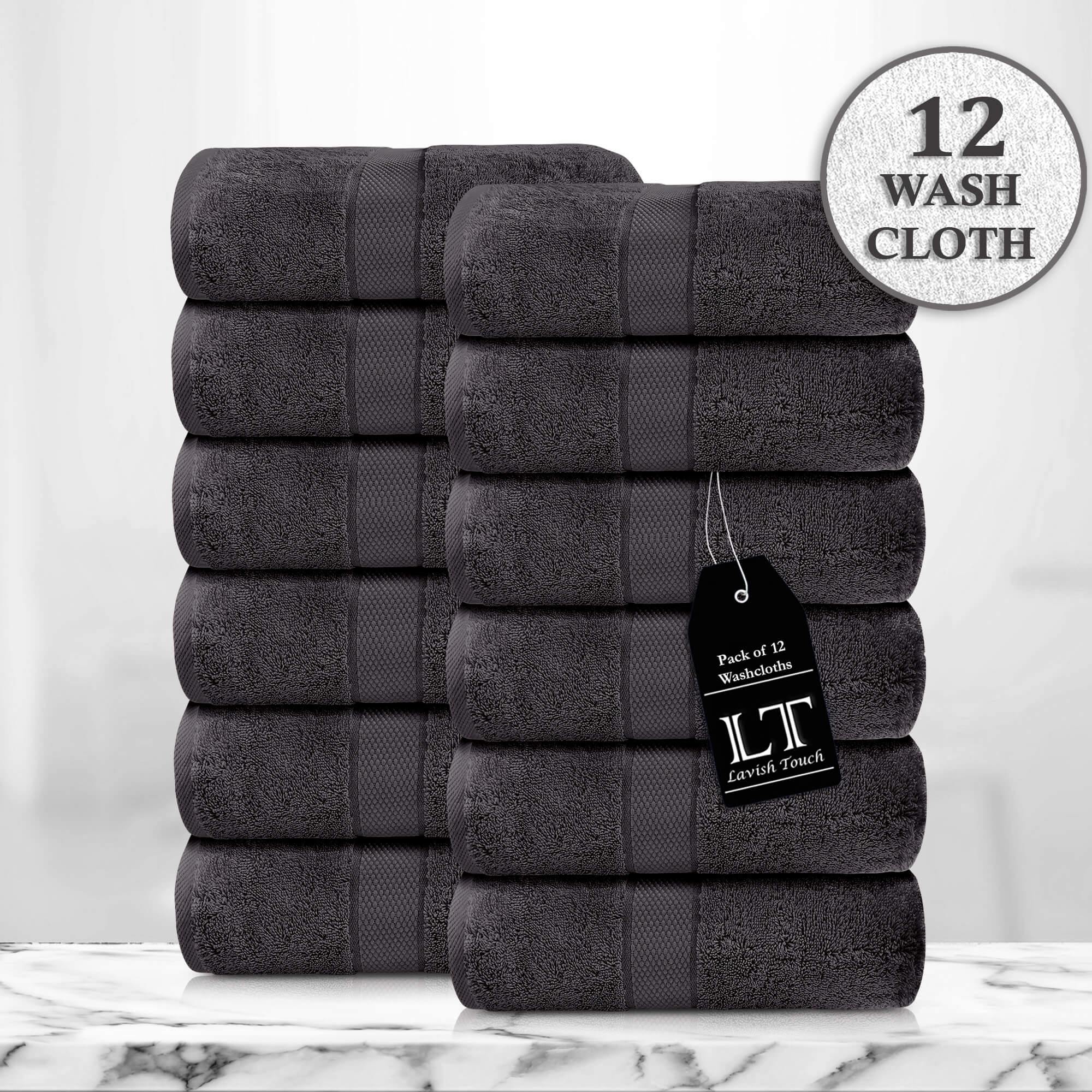 Lavish Touch 100% Cotton 600 GSM Aerocore Pack of 12 Face Towels - Zenvias