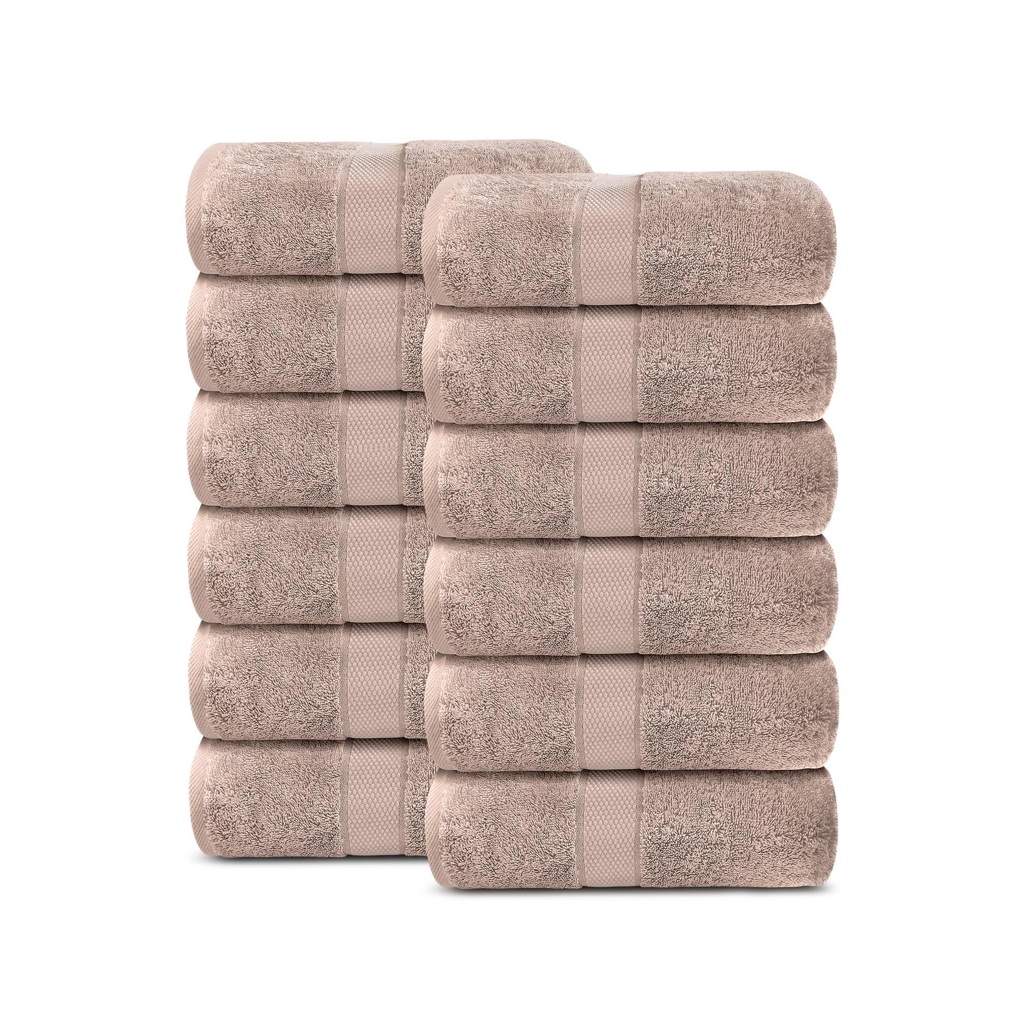 Lavish Touch 100% Cotton 600 GSM Aerocore Pack of 12 Face Towels - Zenvias